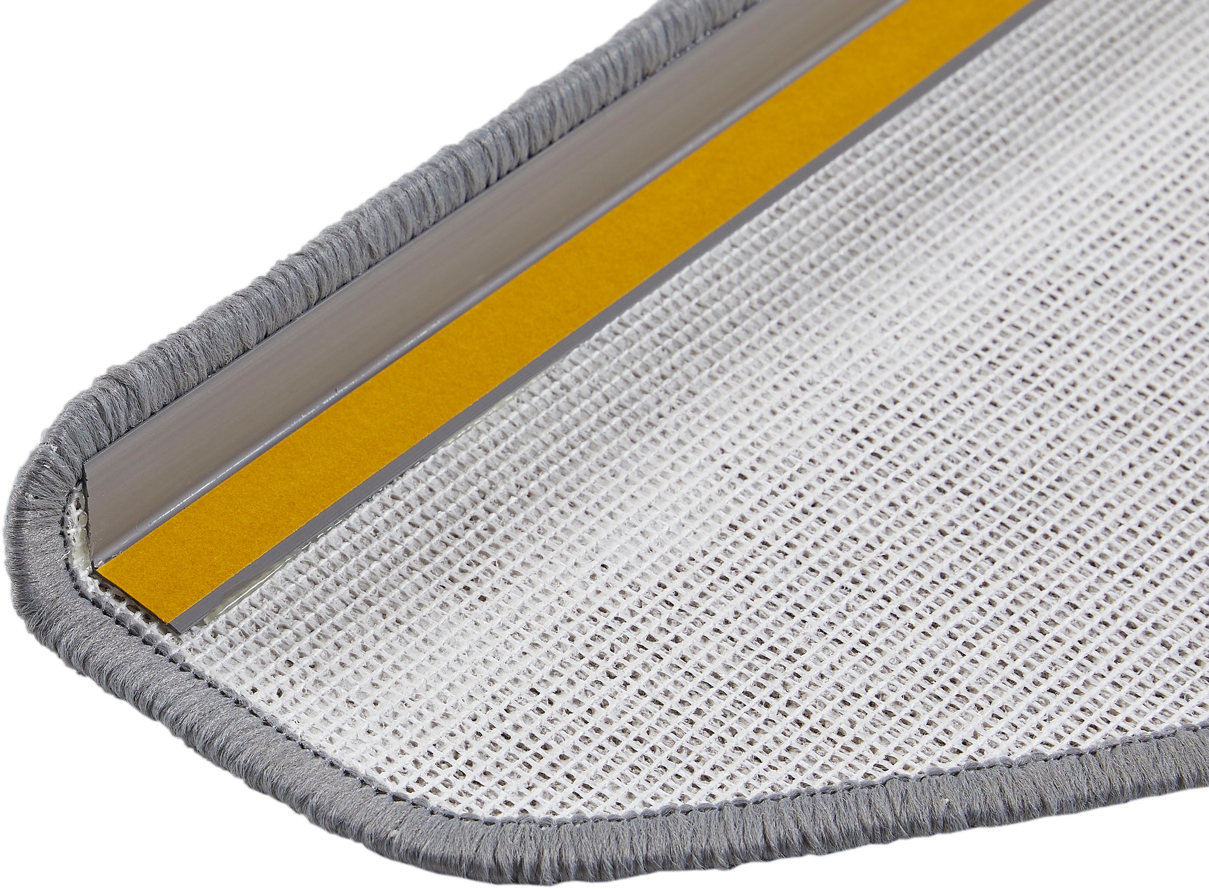 Andiamo Stufenmatte »Bob, Made in Poland«, halbrund, 4,5 mm Höhe, melierte Schlinge, selbstklebend, Set mit 2 Stück oder 15 Stück