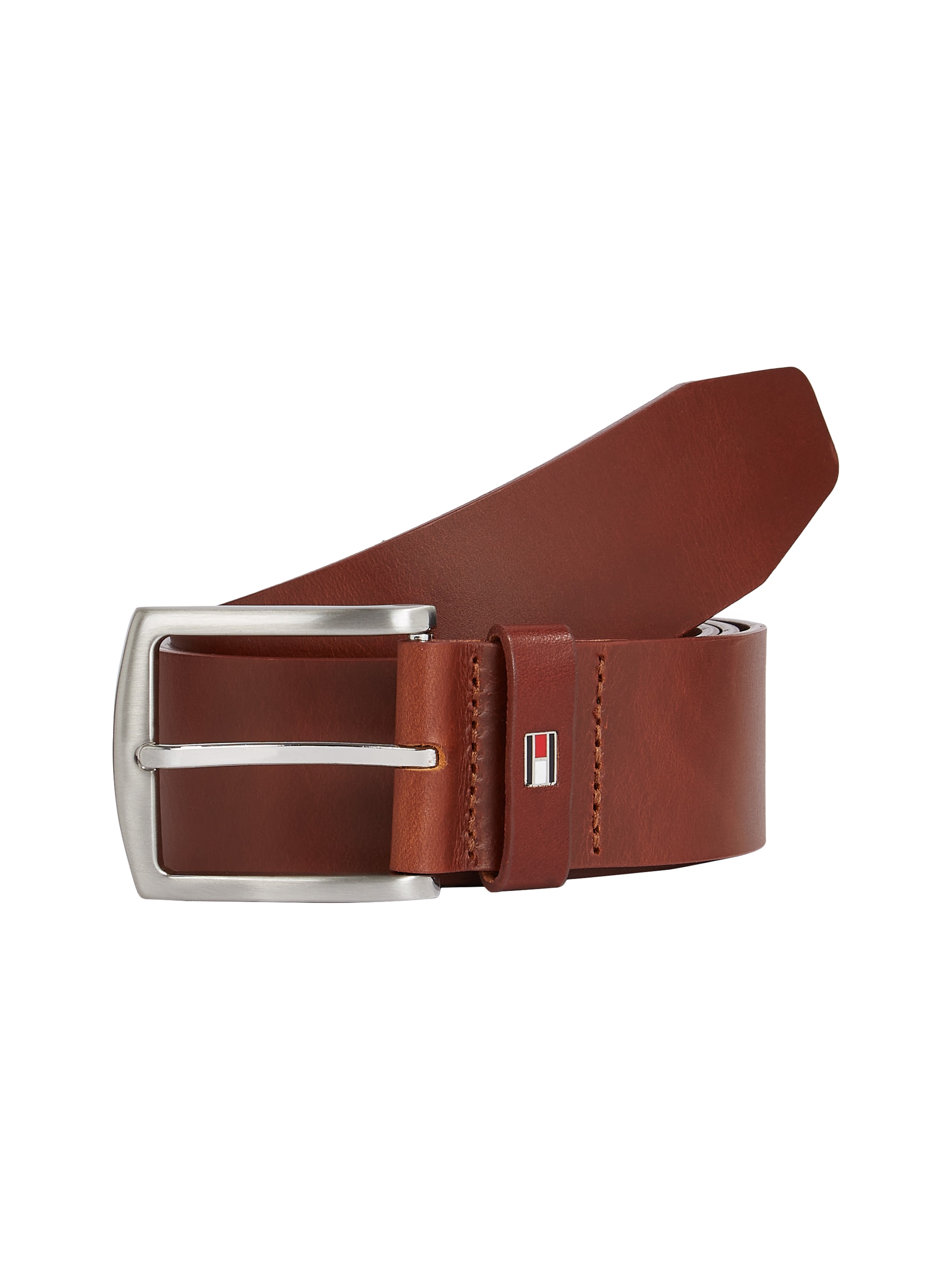 Tommy Hilfiger Ledergürtel »New Denton 4 cm breit« NEW DENTON BELT mit Flag-Logoschlaufe