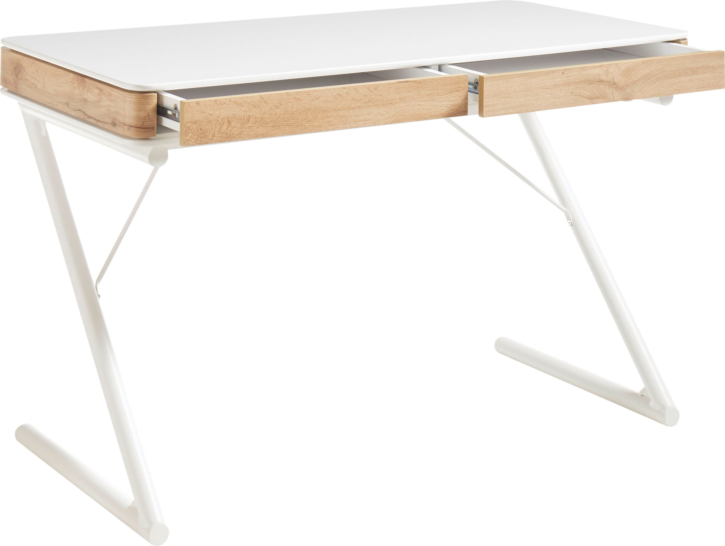 MCA furniture Schreibtisch »Bukarest«, weiss matt mit Schubladen, Breite 120 cm