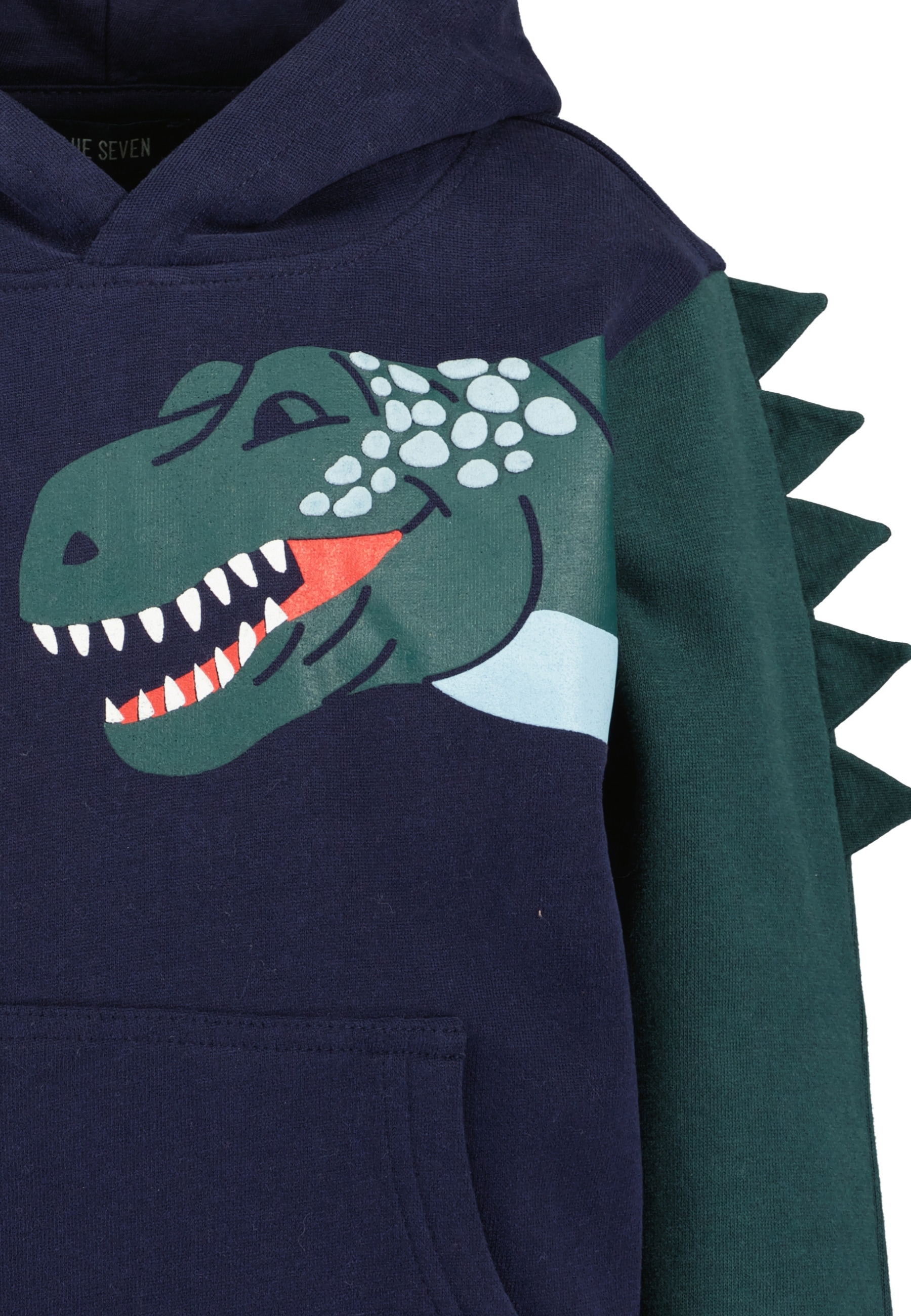 Blue Seven Kapuzensweatshirt, mit extra grossem Dino-Motiv