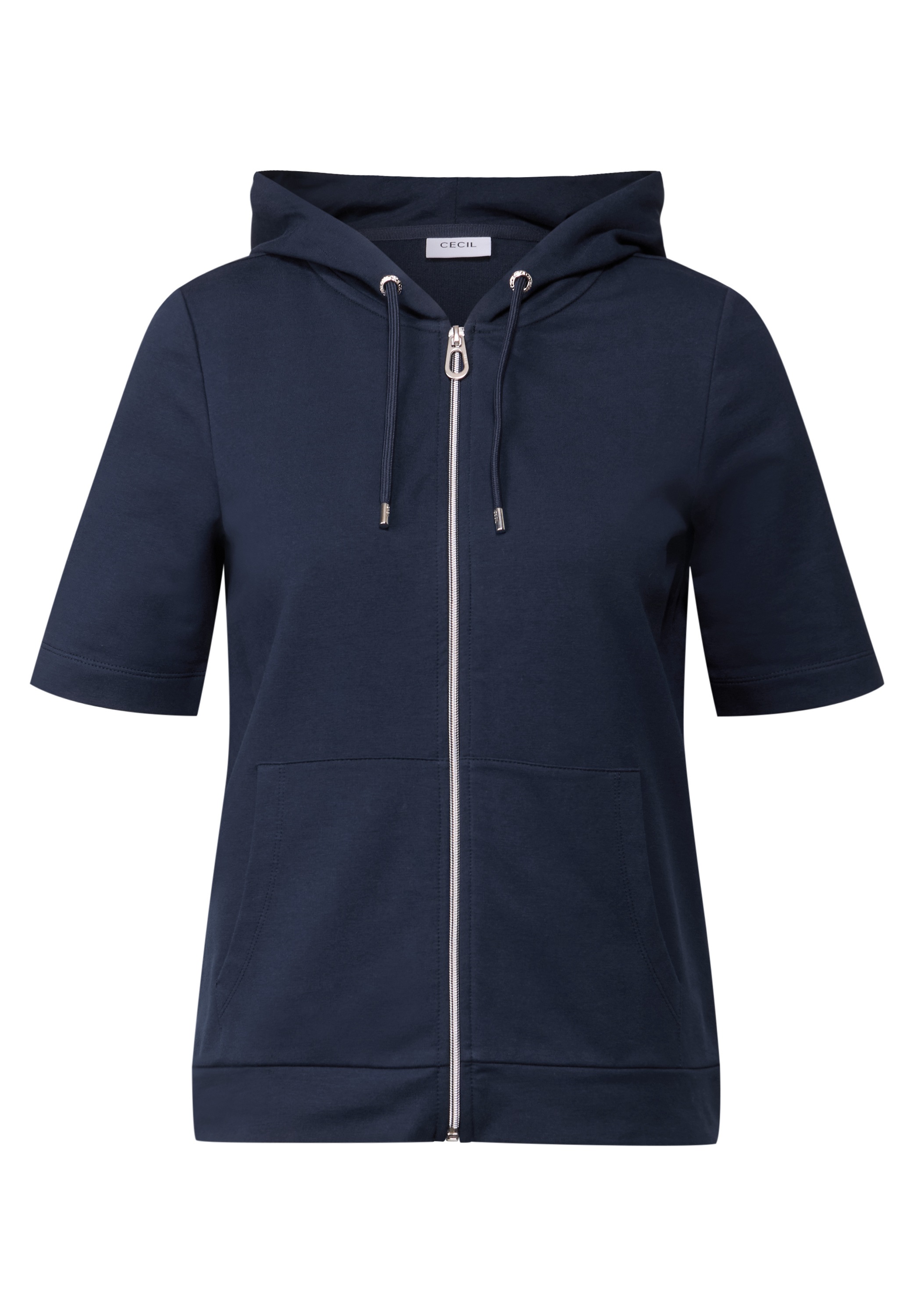 Cecil Kapuzensweatjacke, kurzarm, mit Kordelzug