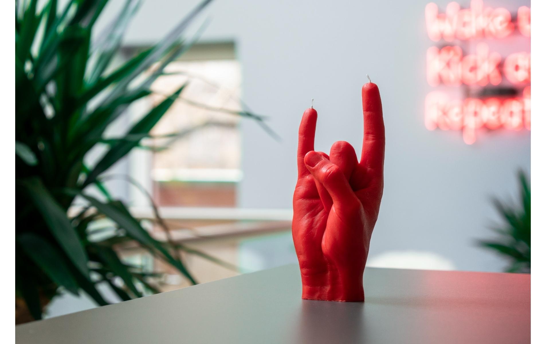 Formkerze »Mandatus Candle Hand You Rock«