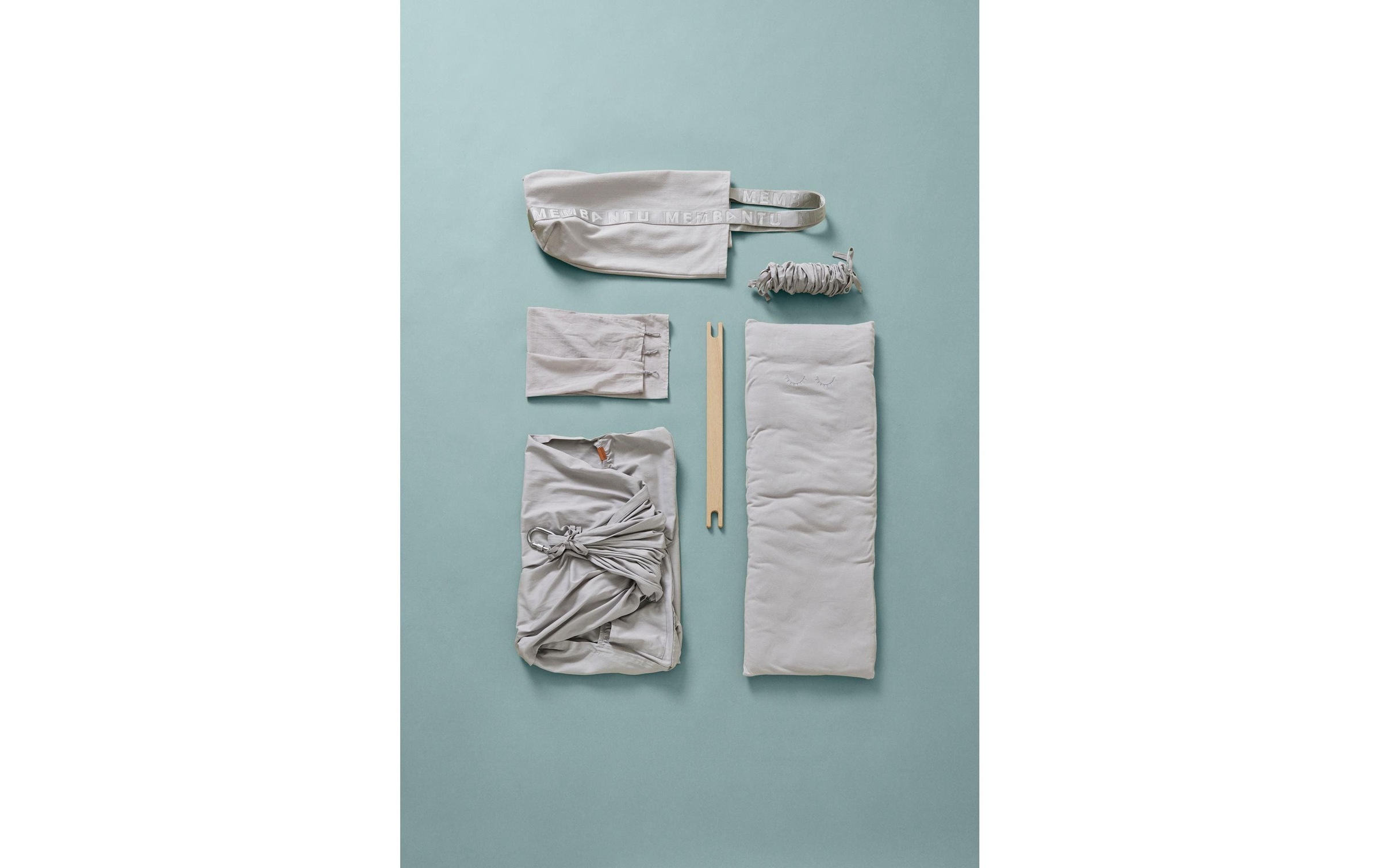 Hängematte »Membantu Set Premium mit Ständer Weiss/Grau«