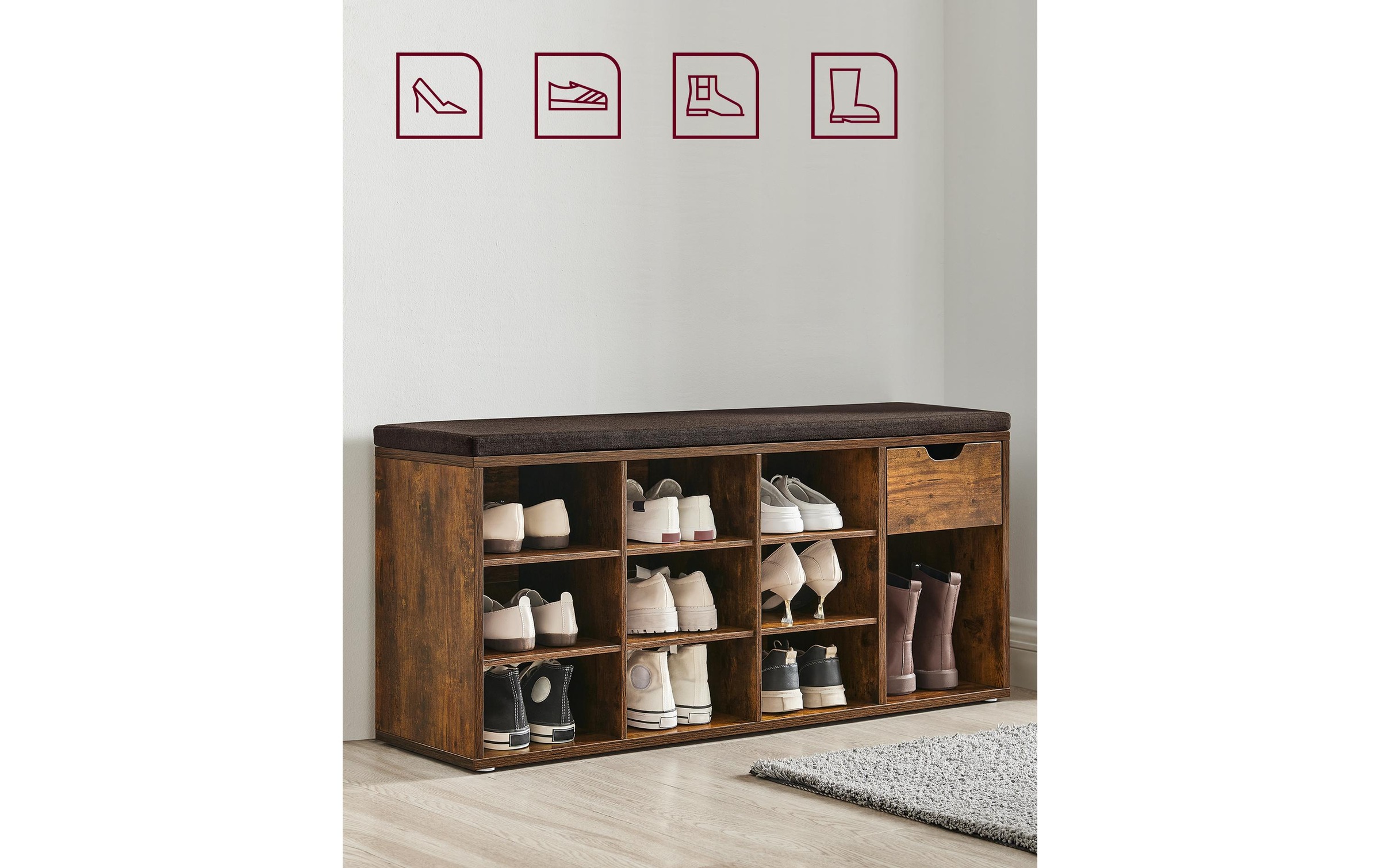 VASAGLE Schuhschrank »104 x 48 cm«