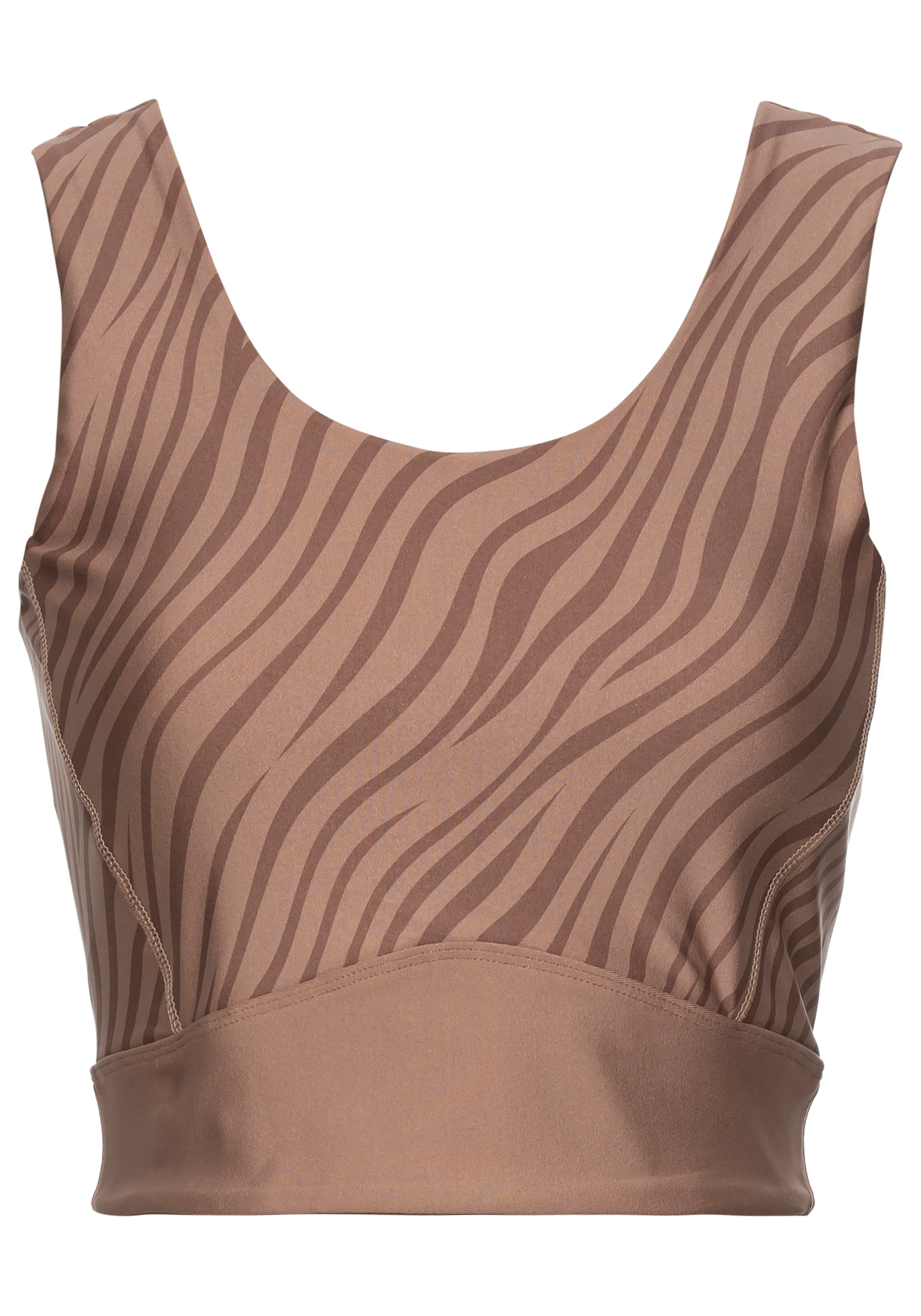 LASCANA ACTIVE Crop-Top »- Sport Top, Kurzes Top«, mit Zebra Muster und Cut-Outs Ausschnitt im Rückenbereich