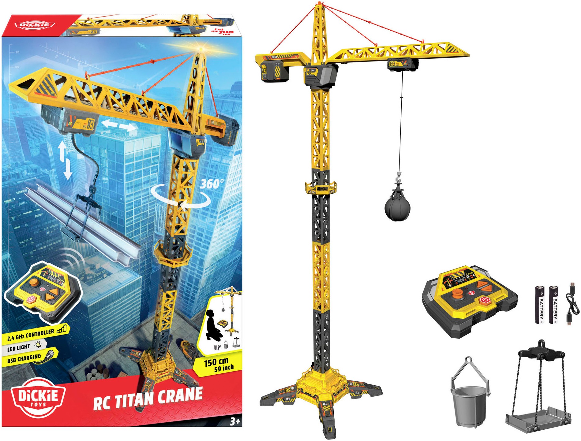 Dickie Toys RC-Auto "RC Titan Crane" mit Licht