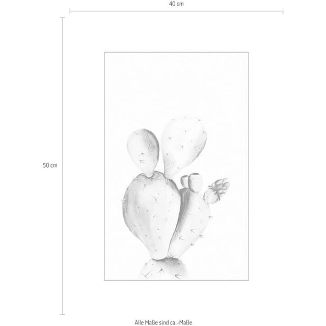 ❤ Komar Poster »Prickly Pear Watercolor«, Pflanzen-Blätter, (1 St.),  Kinderzimmer, Schlafzimmer, Wohnzimmer ordern im Jelmoli-Online Shop
