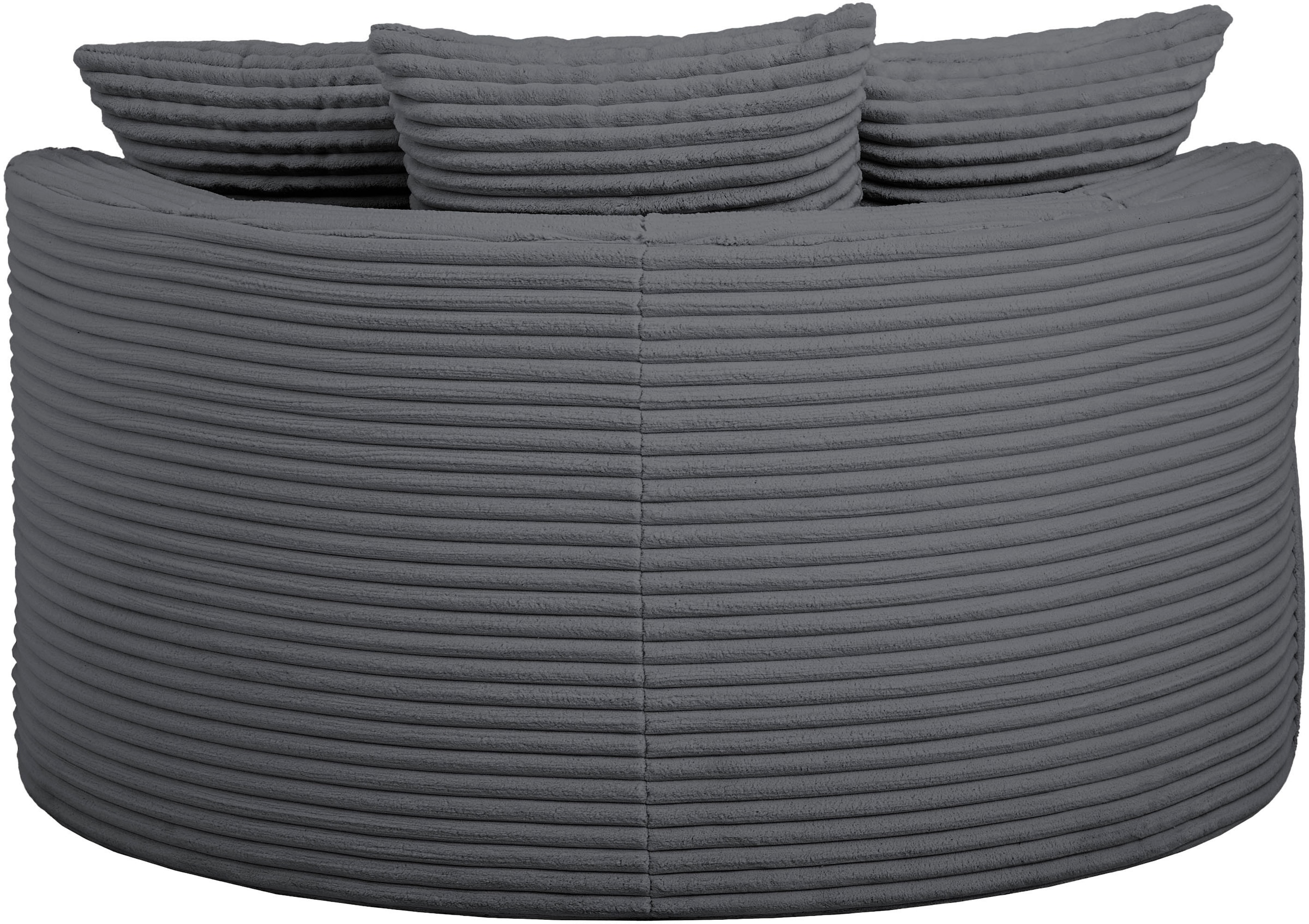 LeGer Home by Lena Gercke XXL-Sessel »ISALIE, Rundsessel mit Hocker, Lesesessel, Loveseat, Big-Sessel«, (Set), trendige Stoffe, mit 3 Zierkissen, grosse Sitzfläche