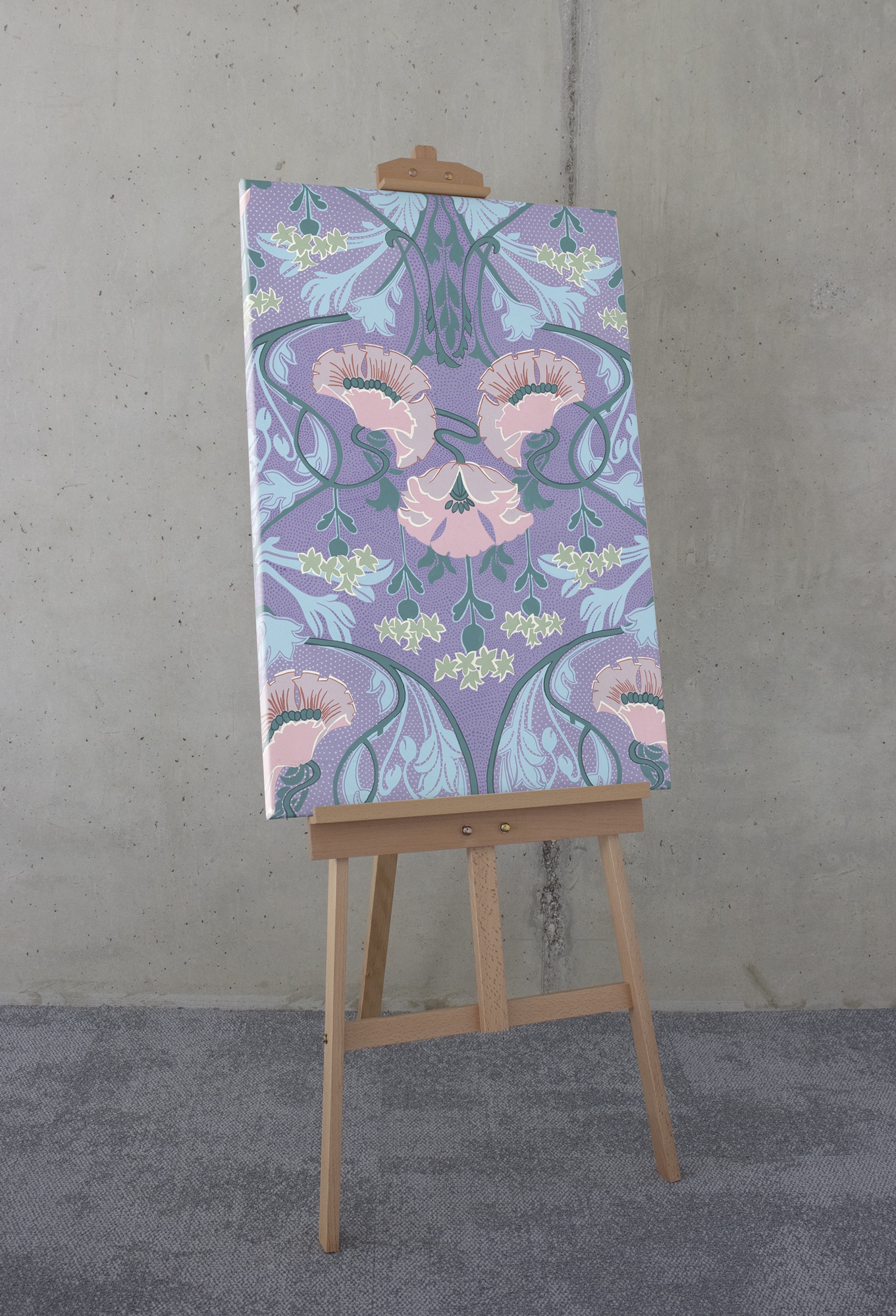 Komar Leinwandbild »Mandala Mauve - Grösse 60 x 90 cm«, Natur, (1 St.), Keilrahmenbild mi Echtholzrahmen