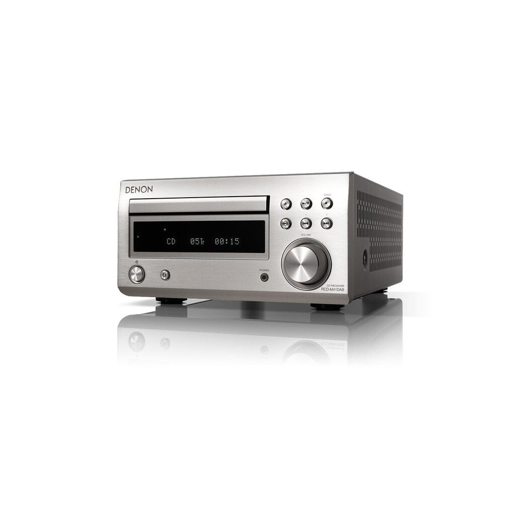 Denon Stereoanlage »D-M41DAB Schwarz Silber«, (CD-Bluetooth Digitalradio (DAB+)-FM-Tuner)