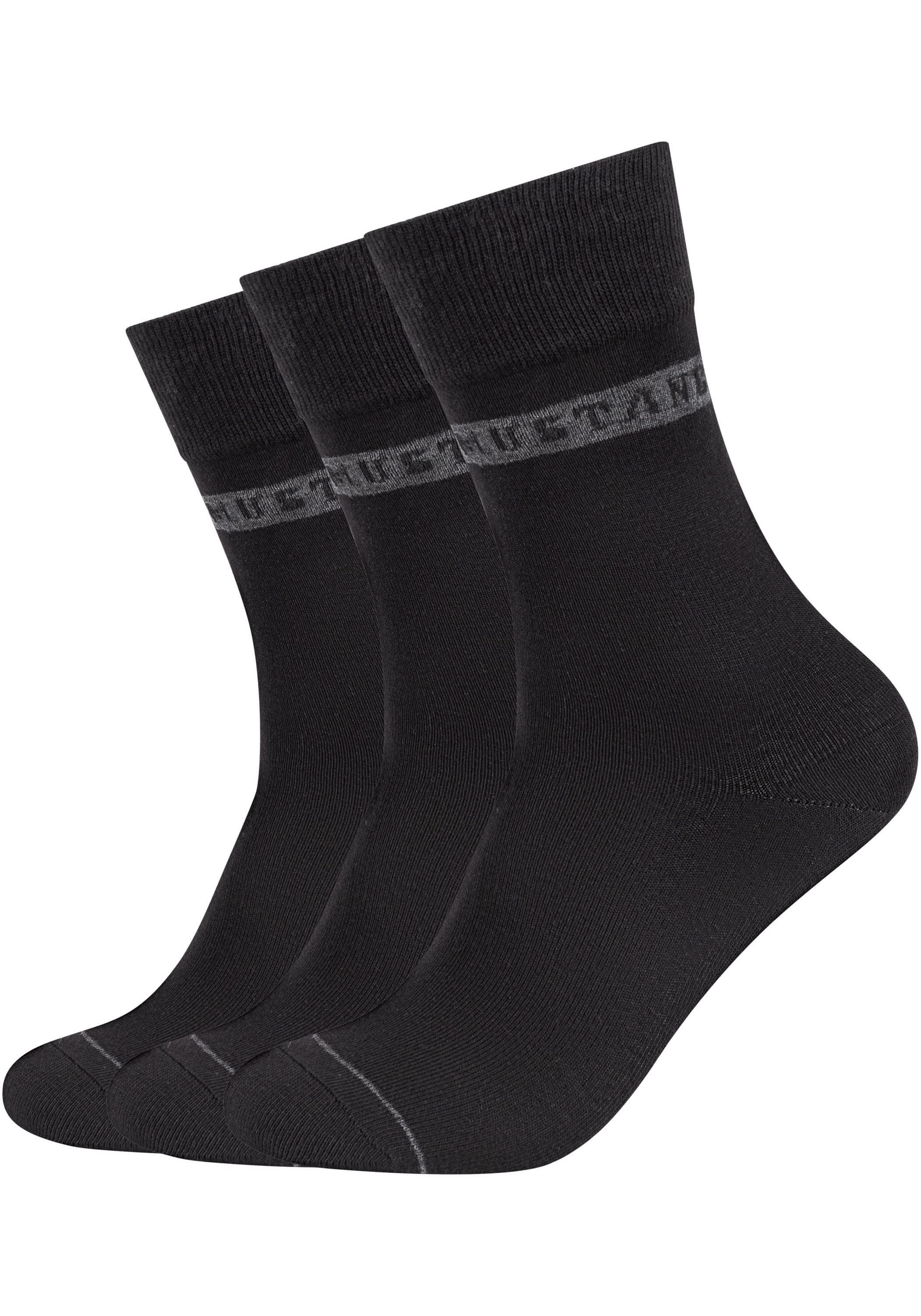 MUSTANG Socken »casual«, (6er Pack), mit Weicher und elastischer Komfortbund