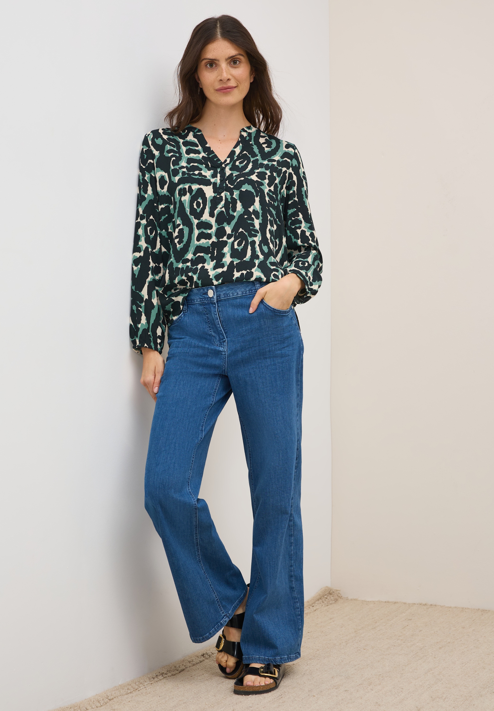 Cecil Langarmbluse, mit All-Over Print