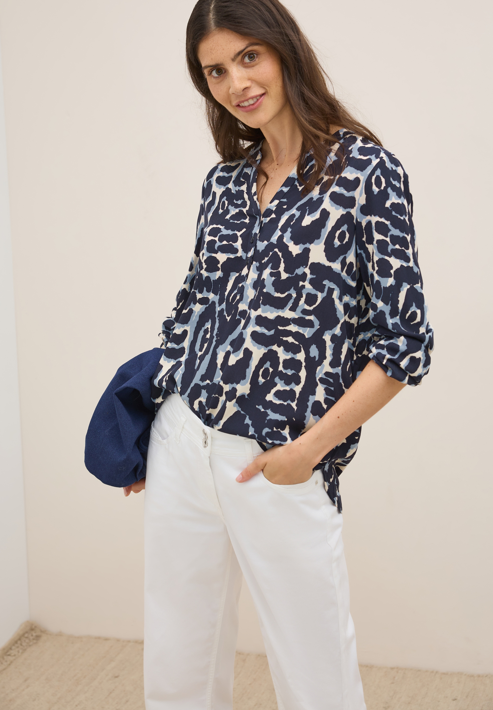 Cecil Langarmbluse, mit All-Over Print