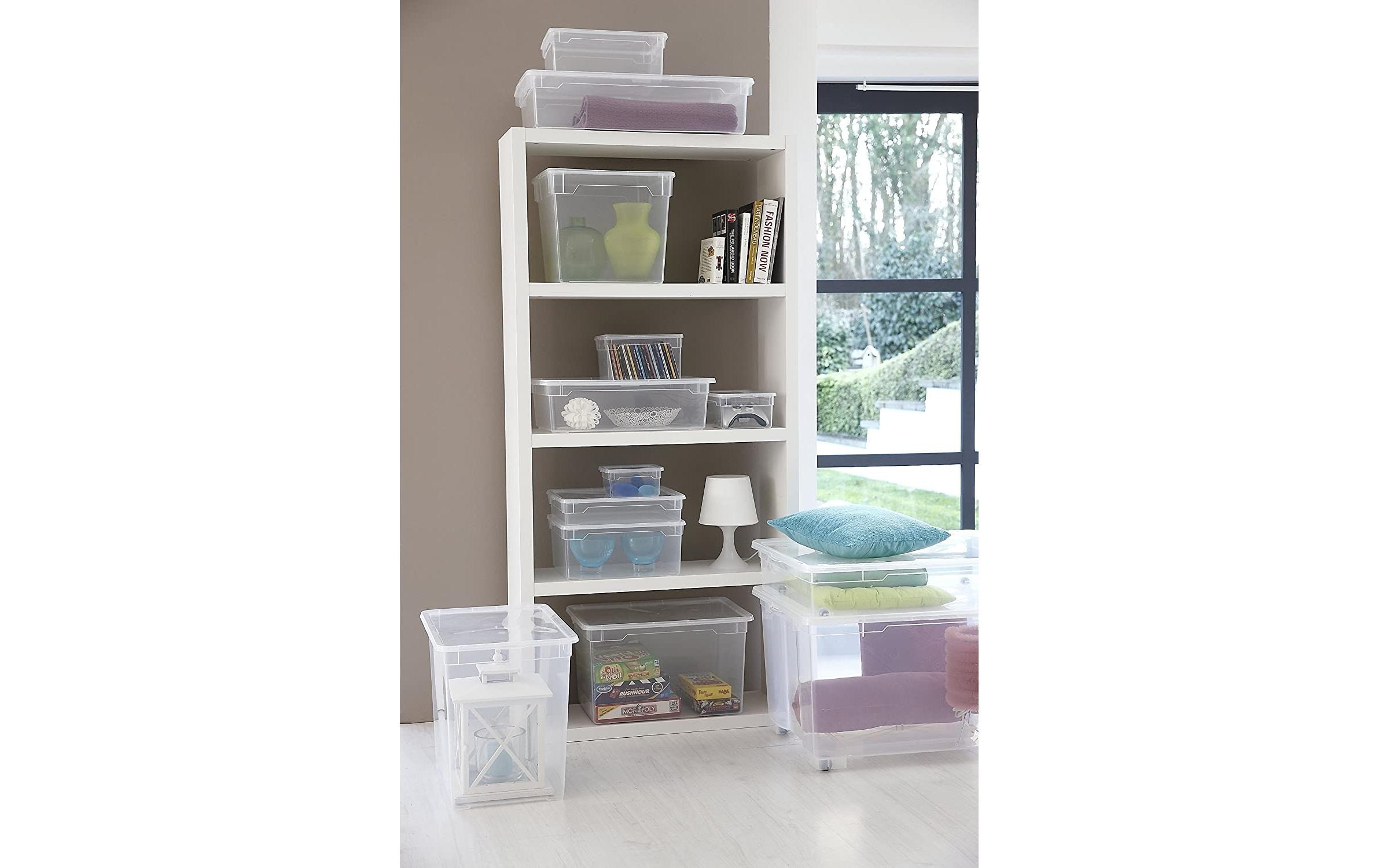 ROTHO Aufbewahrungsbox »CLEAR Blau, 4 tlg.«, (5 St.)
