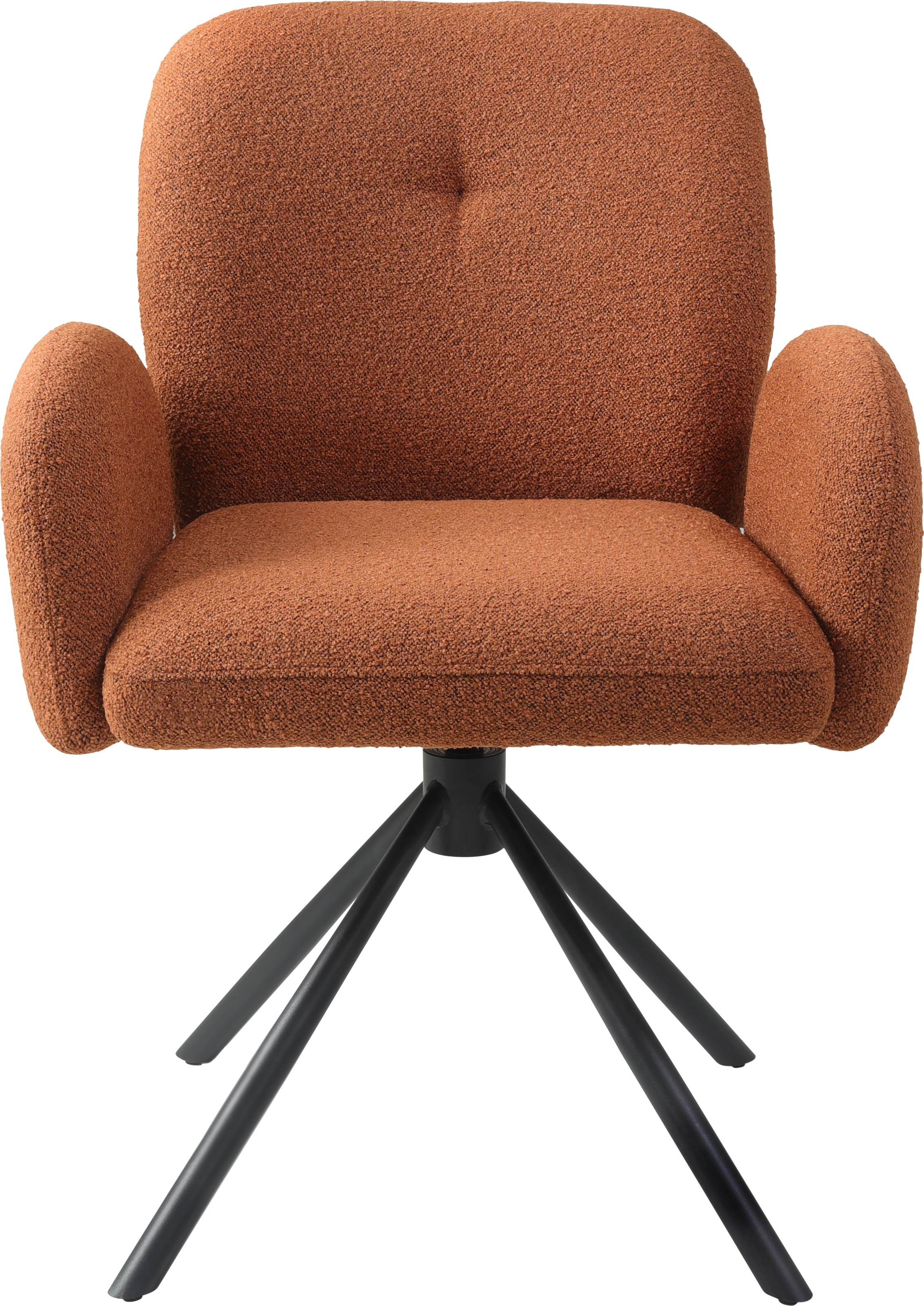 TOM TAILOR HOME Armlehnstuhl »PEBBLE ARMCHAIR«, (Set), 2 St., Webstoff Bouclé, Esszimmerstuhl, mit Armlehnen, 4-Fussgestell, 140 kg belastbar, drehbar