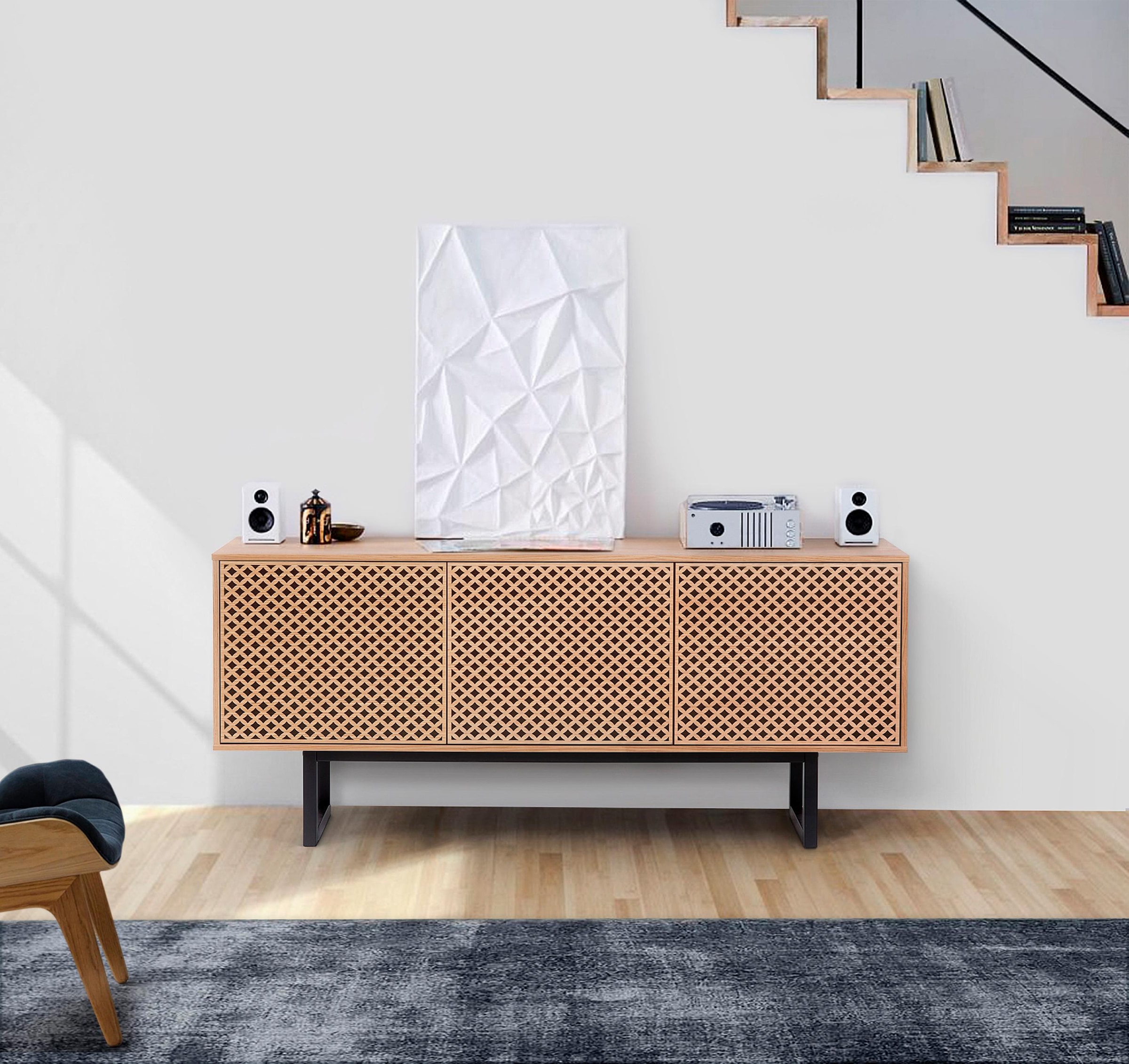 Woodman Sideboard »Malena«, Kommode mit Push-to open Funktion, Breite 175 cm, FSC®