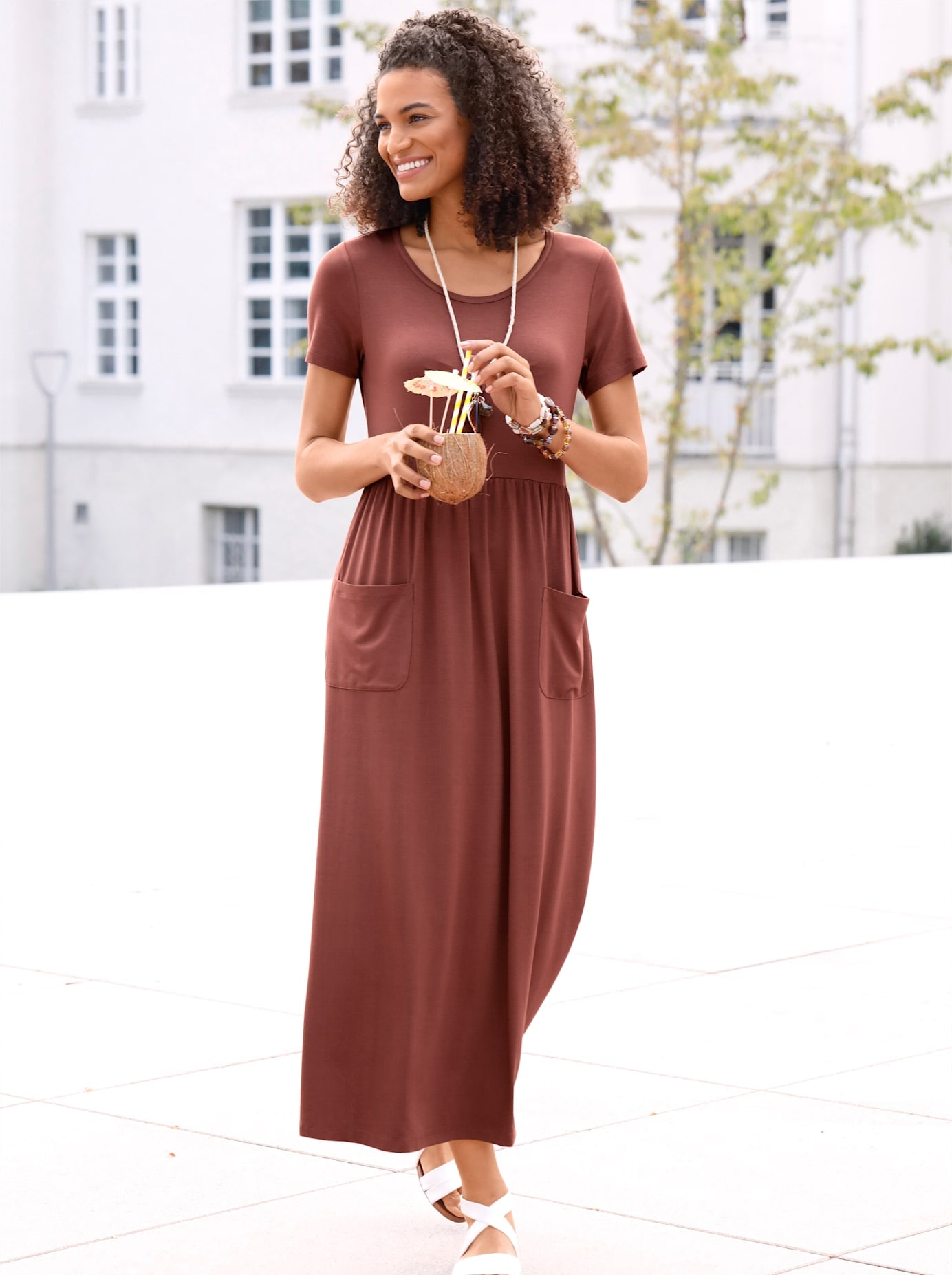 Casual Looks Jerseykleid »Jersey-Kleid« aufgesetzte Taschen