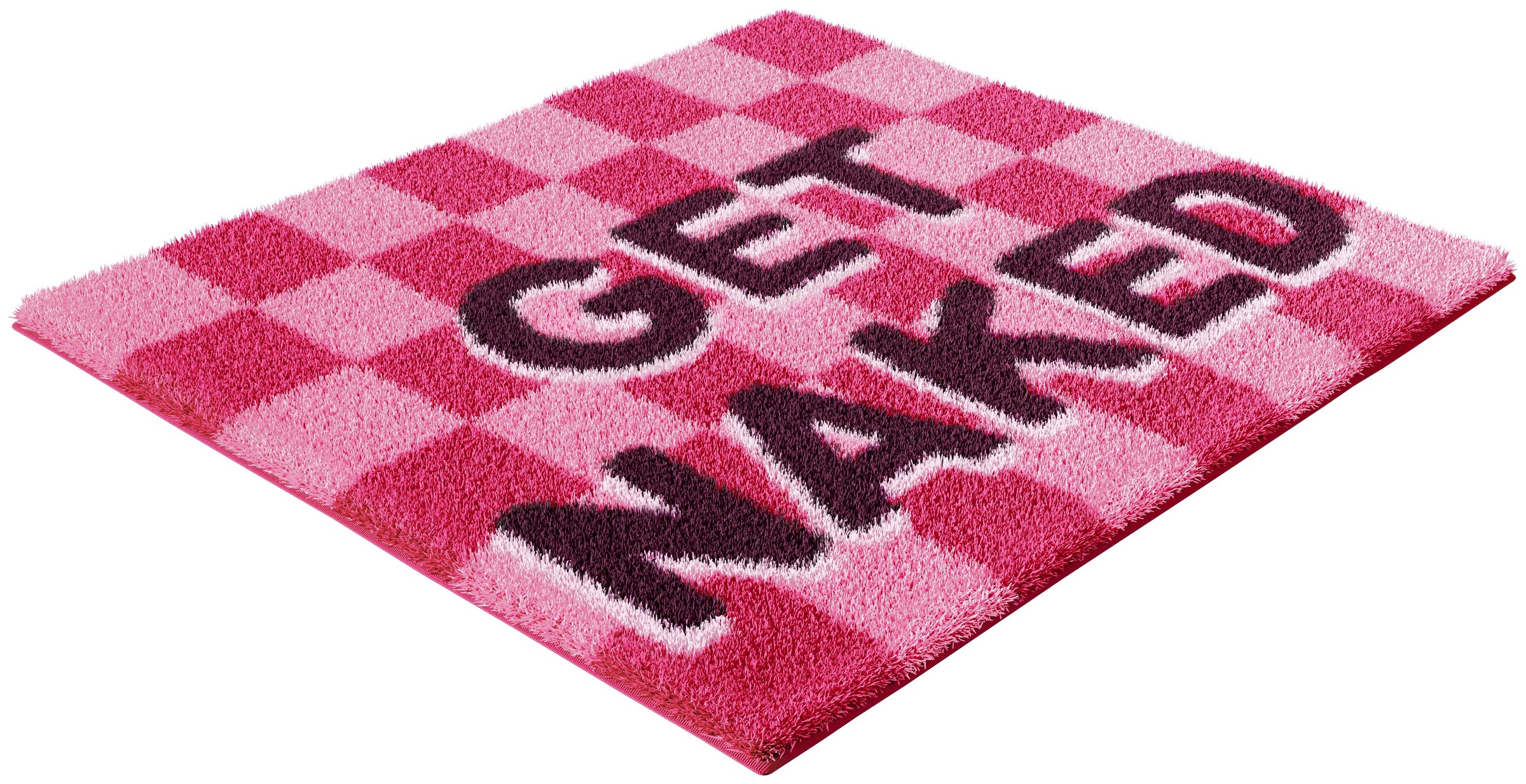 OTTO home Badematte "Get Naked, modern, Badvorleger, Badezimmer Teppich" Höhe 20 mm rutschhemmend beschichtet schnell trocknend Badteppich, mit Schriftzug, 2 Varianten, rechteckig