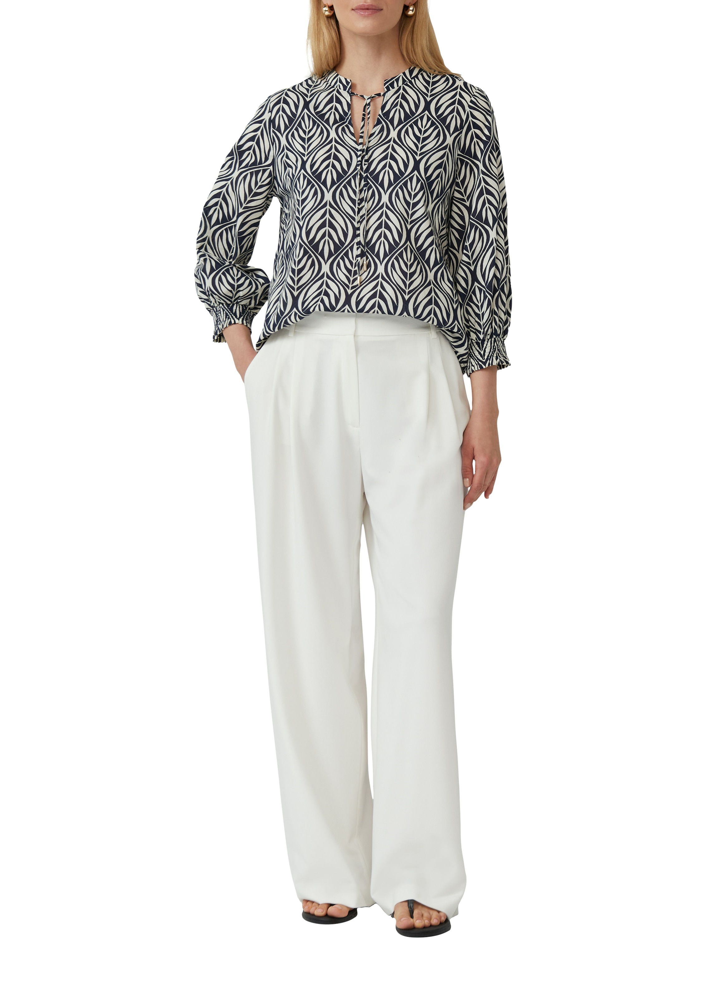 s.Oliver BLACK LABEL Langarmbluse, mit All-Over Print