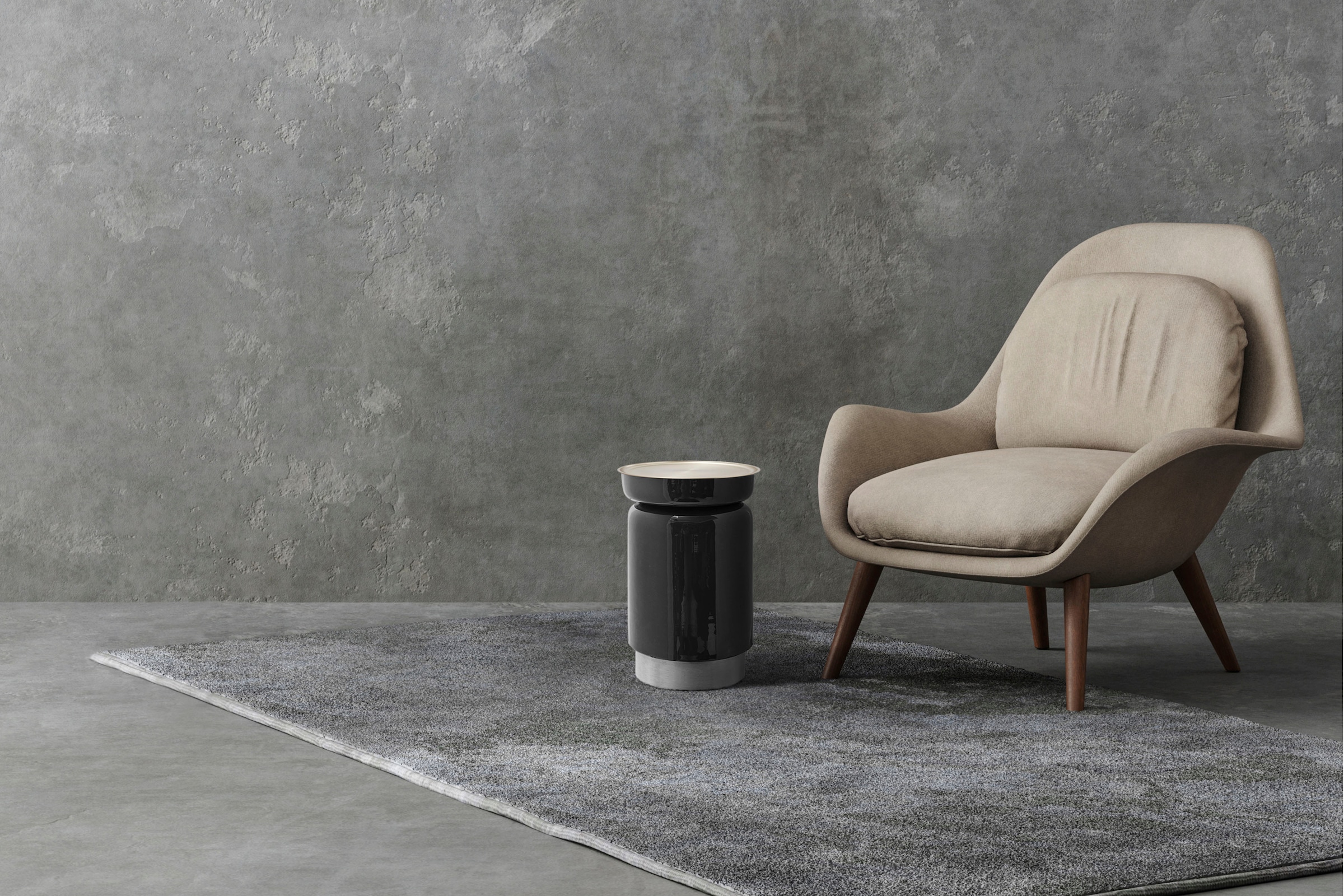 Kayoom Beistelltisch »Art Deco 175, Abstelltisch aus Metall,funktional und stabil«, (1 St.), Stilvoll, glanzvolle Lackierung, Tischplatte in Tablettform