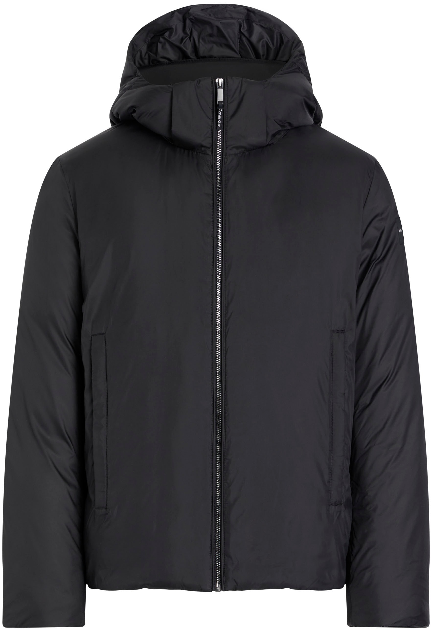 Calvin Klein Big&Tall Outdoorjacke »BT_NON QUILT PADDED HOOD JACKET«, mit Kapuze, in Grossen Grössen mit Logopatch