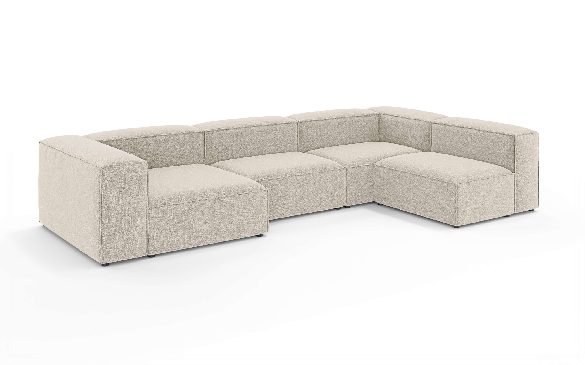INOSIGN Wohnlandschaft »HAILY U-Form mit Ottomane links/rechts, Masse B/T/H: 360/200/72 cm«, als Modul oder separat verwendbar, für individuelle Zusammenstellung