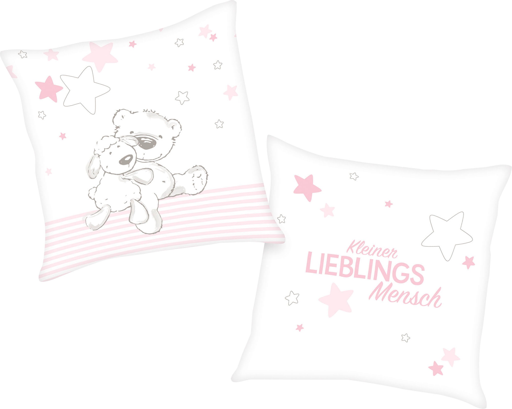 Baby Best Dekokissen »Kleiner Lieblingsmensch«, mit niedlichem Teddy-Motiv und liebevollem Schriftzug