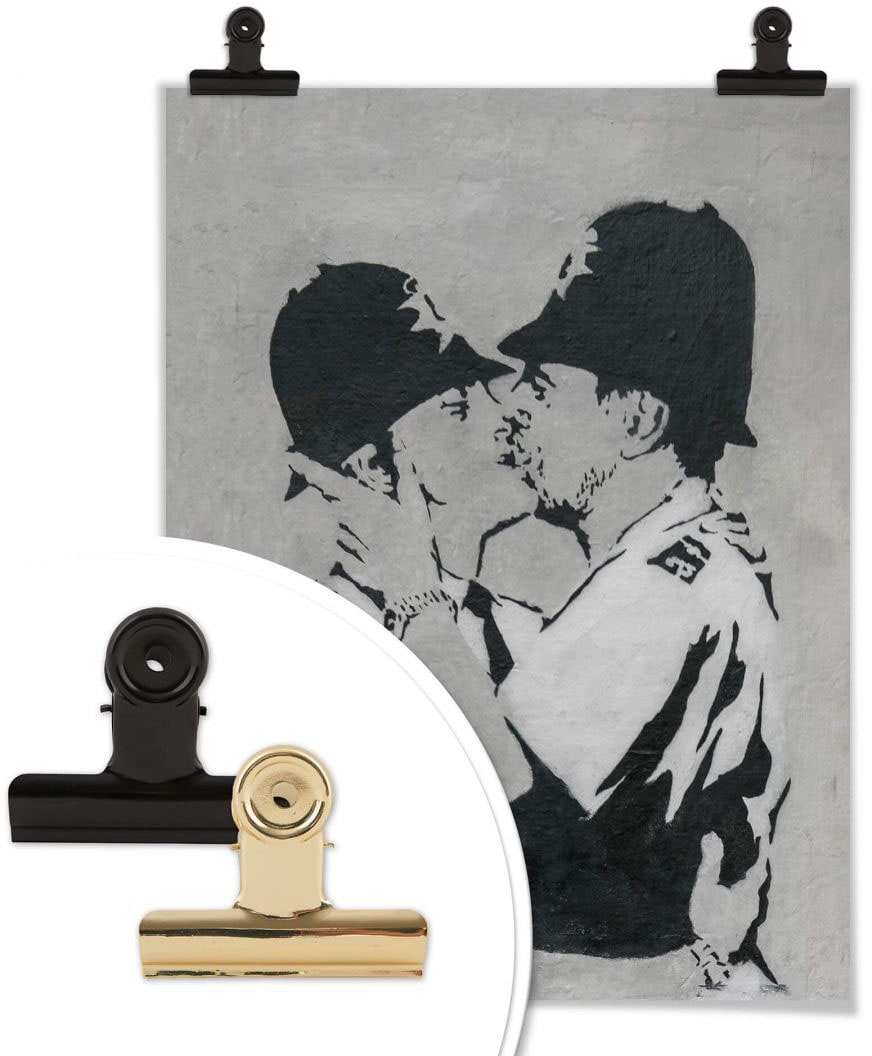 Wall-Art Poster »Graffiti Policemen«, bestellen Wandposter Wandbild, Jelmoli-Versand Kissing St.), (1 Bilder online | Poster, Bild, Menschen