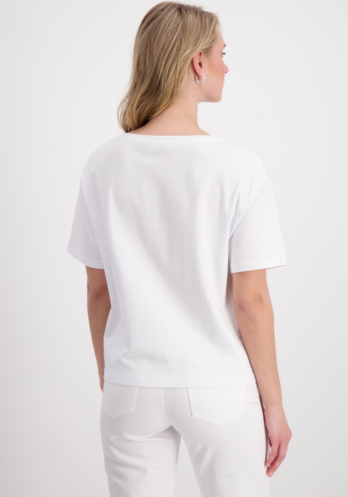 Monari Rundhalsshirt, mit Blumen Print