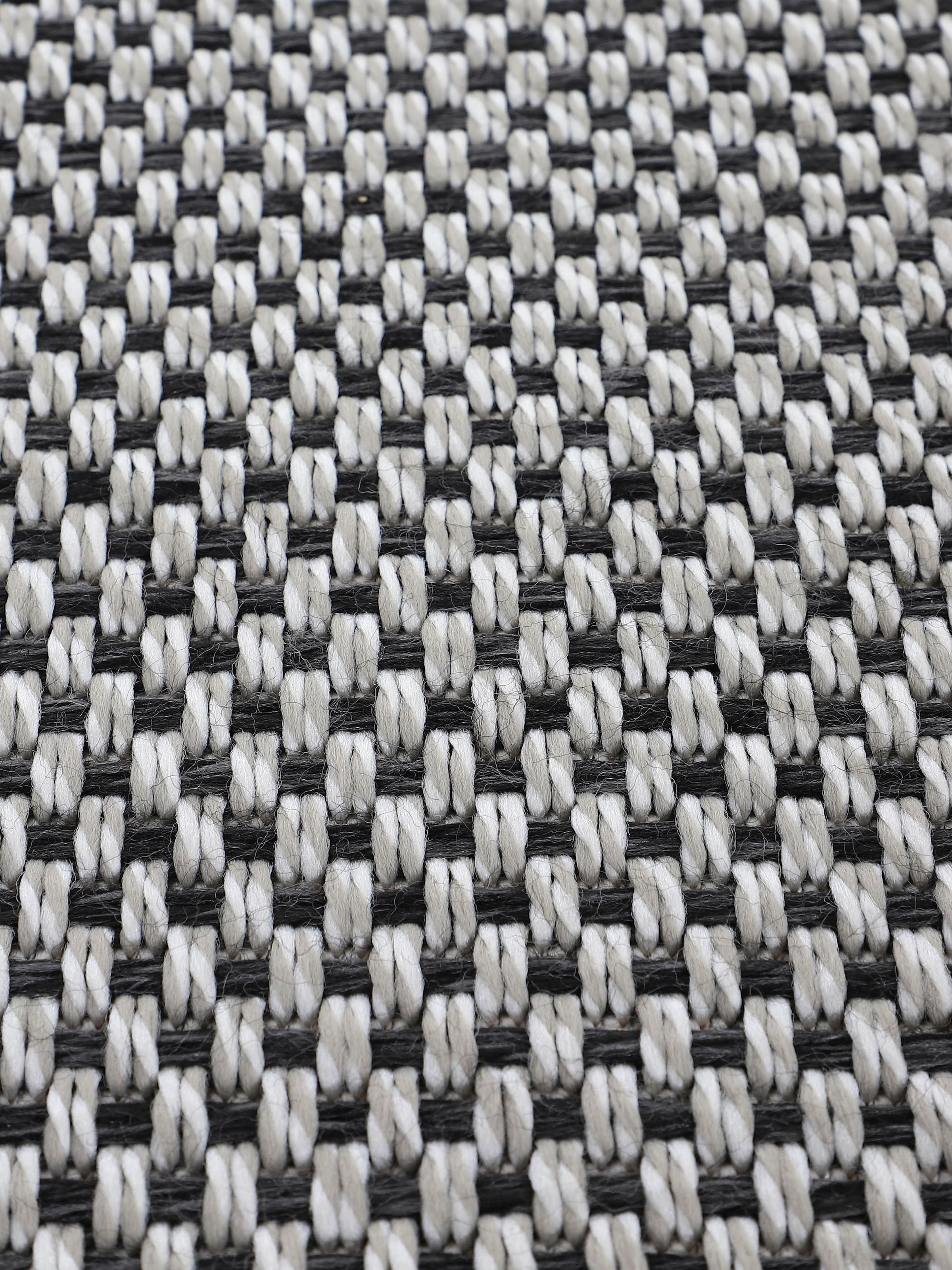 carpetfine Teppich »Boho 105«, rund, 4 mm Höhe, robustes Flachgewebe, Sisal Optik, UV-beständig, Aussenbereich