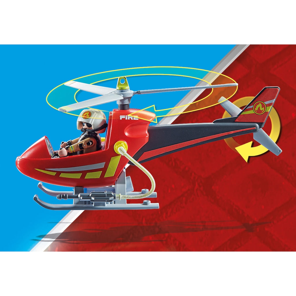 Playmobil® Konstruktions-Spielset »Feuerwehr-Hubschrauber (71195), City Action«, (57 St.)