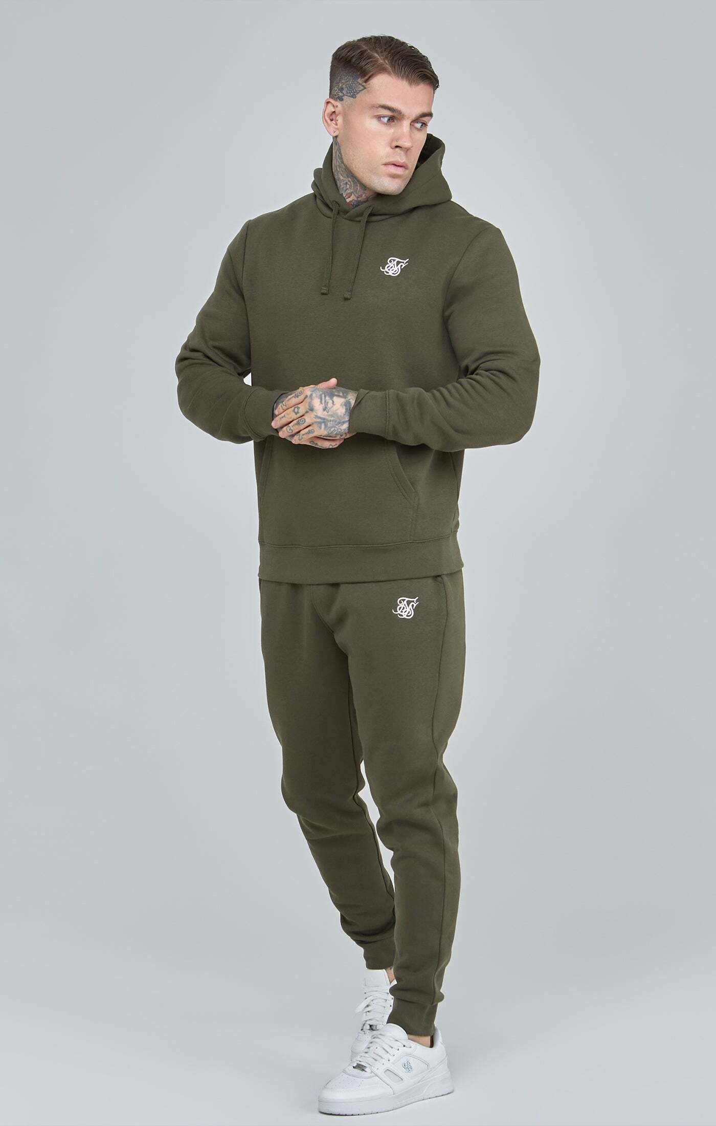 Siksilk Kapuzenpullover »Siksilk Kapuzenpullover Khaki Essential Overhead Hoodie«