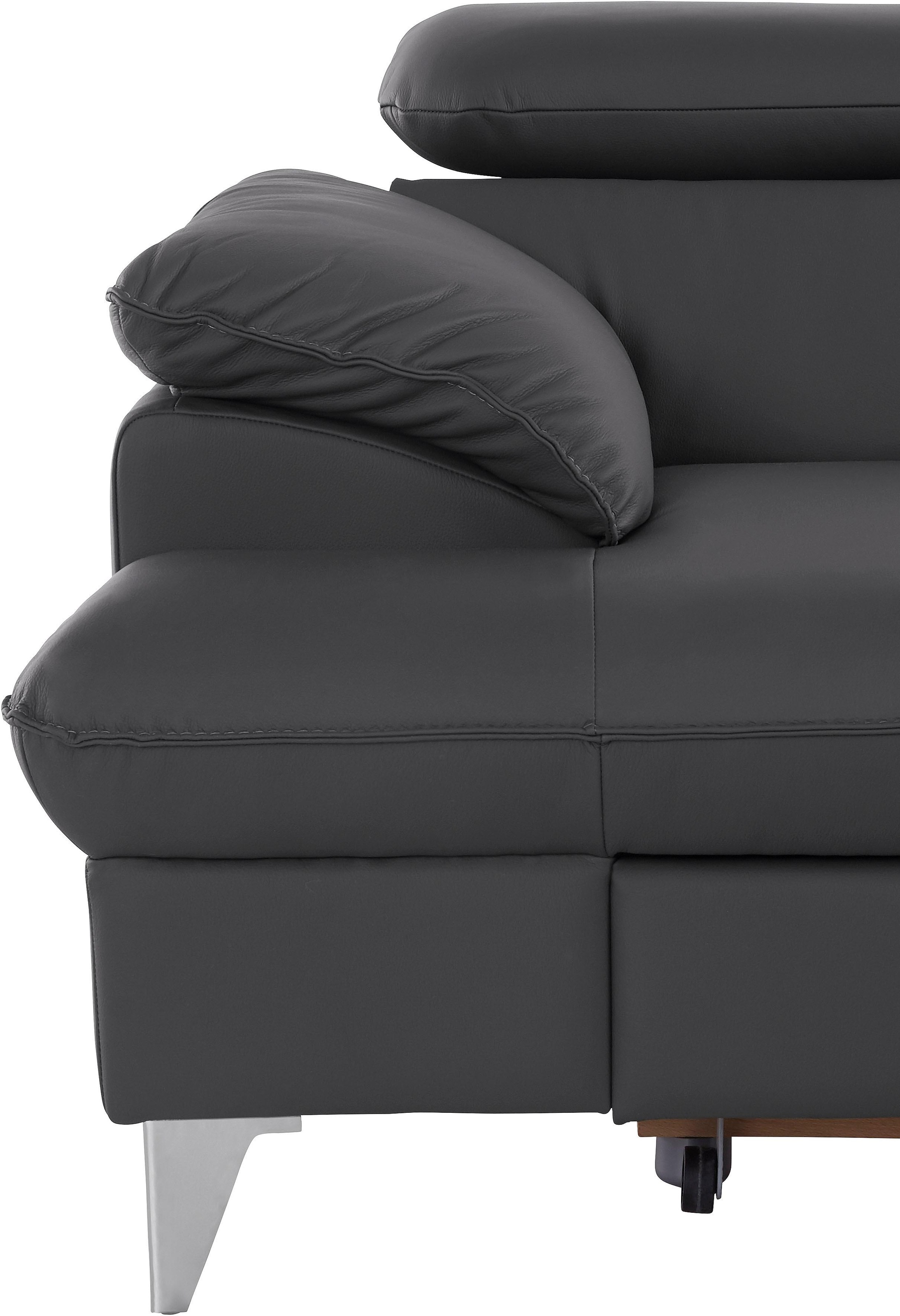 COTTA Ecksofa »Caluso L-Form«, mit Kopfteilverstellung, wahlweise mit Bettfunktion & Bettkasten