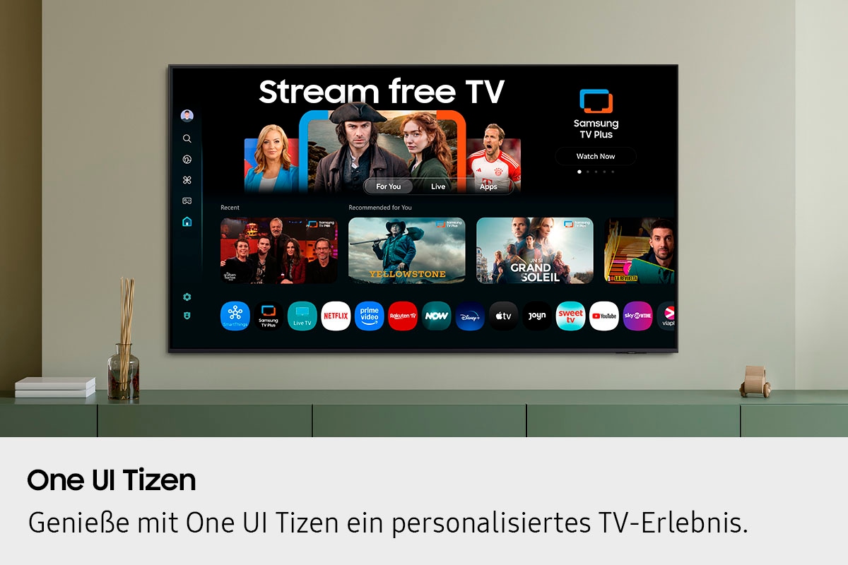 Samsung LED-Fernseher »GU55U7099FU«, 4K Ultra HD, Smart-TV, Crystal UHD, Q-Symphony, Dolby Surround Sound, Triple Tuner, Smart-Hub