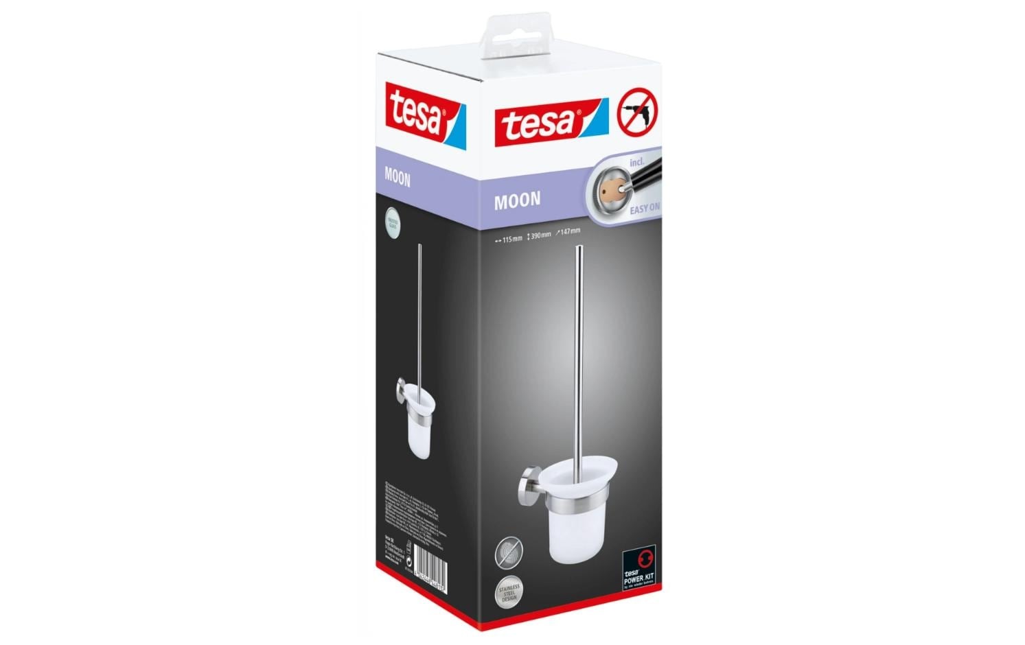 tesa WC-Garnitur »Moon«, aus Metall-Glas