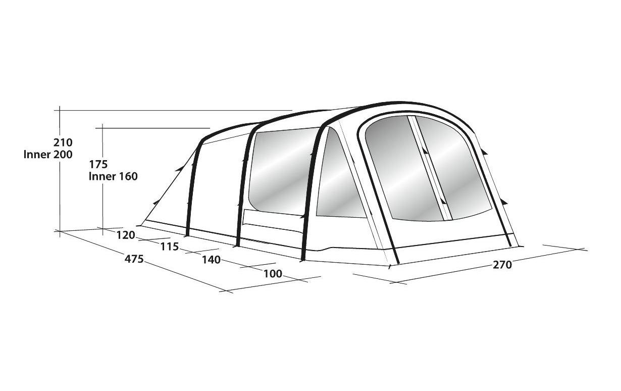 Outwell Tunnelzelt »Rosedale 4PA«, 4 Personen