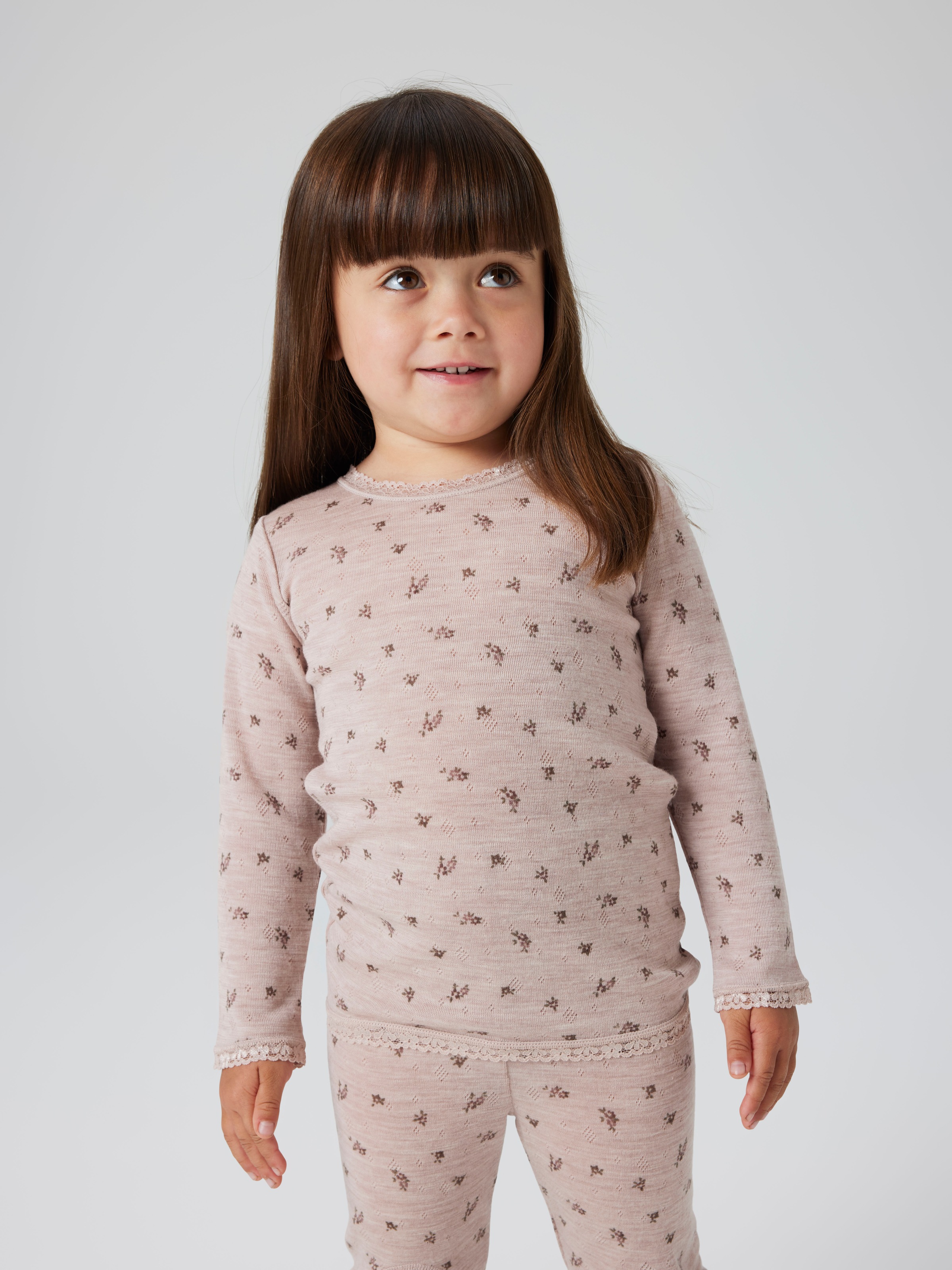 Name It Langarmshirt »NMFWANG WOOL NEEDLE LS TOP NOOS« aus reiner Merinowolle