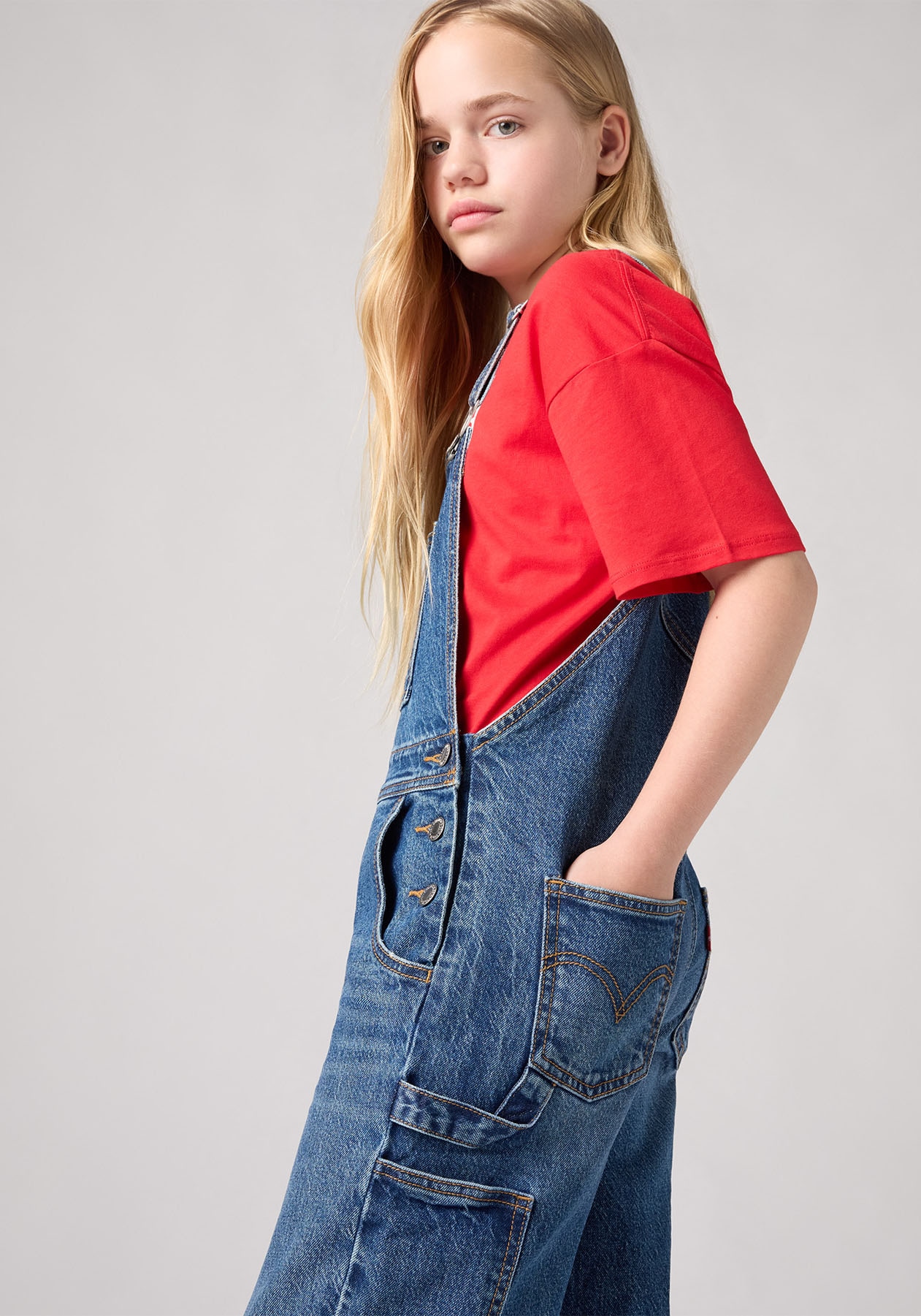 Levi's® Kids Jeanslatzhose »LVG BAGGY OVERALL«, for GIRLS