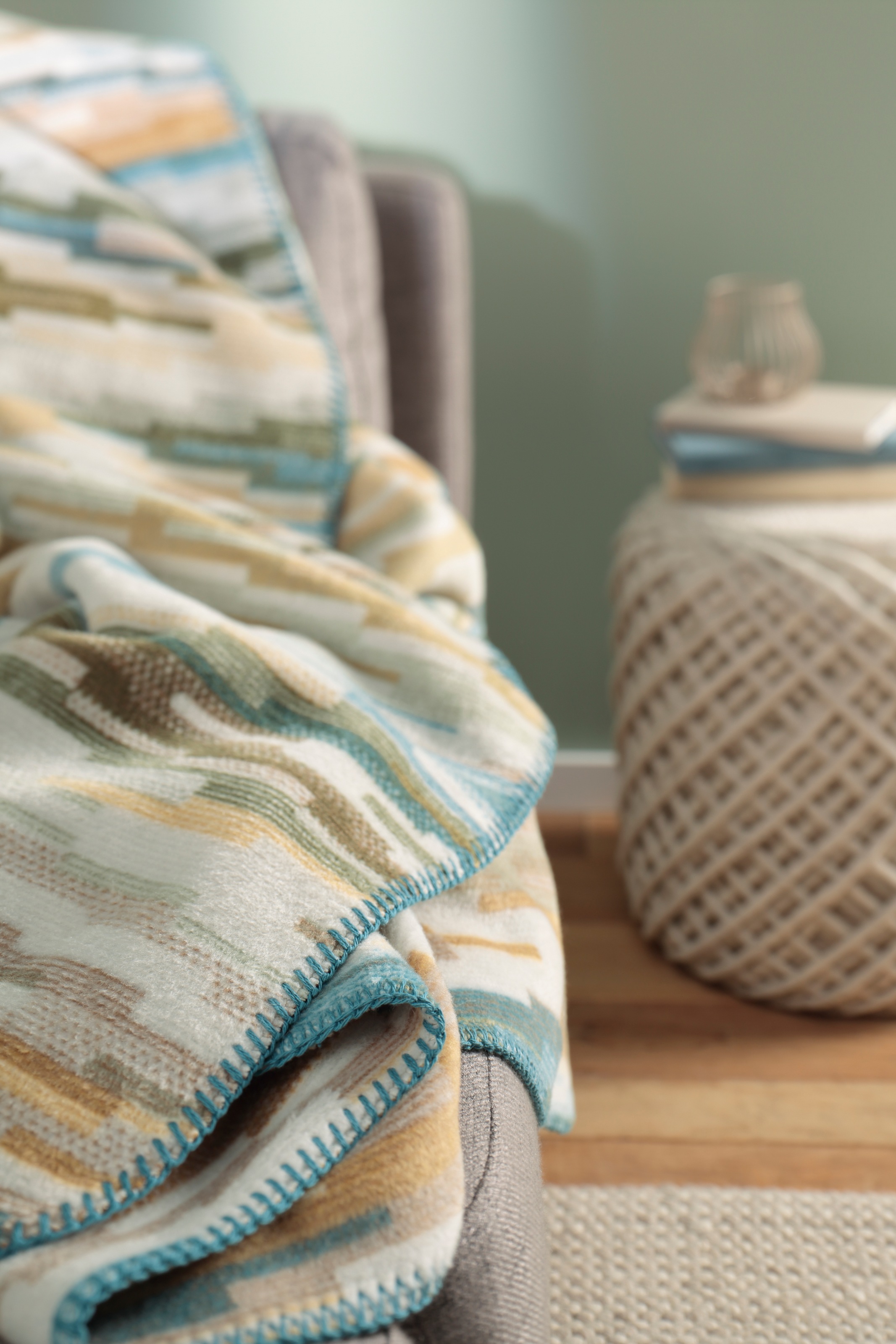 Biederlack Wohndecke "Wohndecke Mission Teal" im modernen Design
