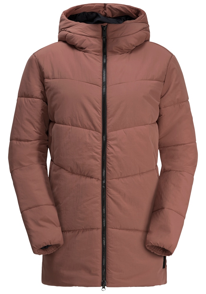 Jack Wolfskin Funktionsjacke »KAROLINGER LONG JKT W«, mit Kapuze