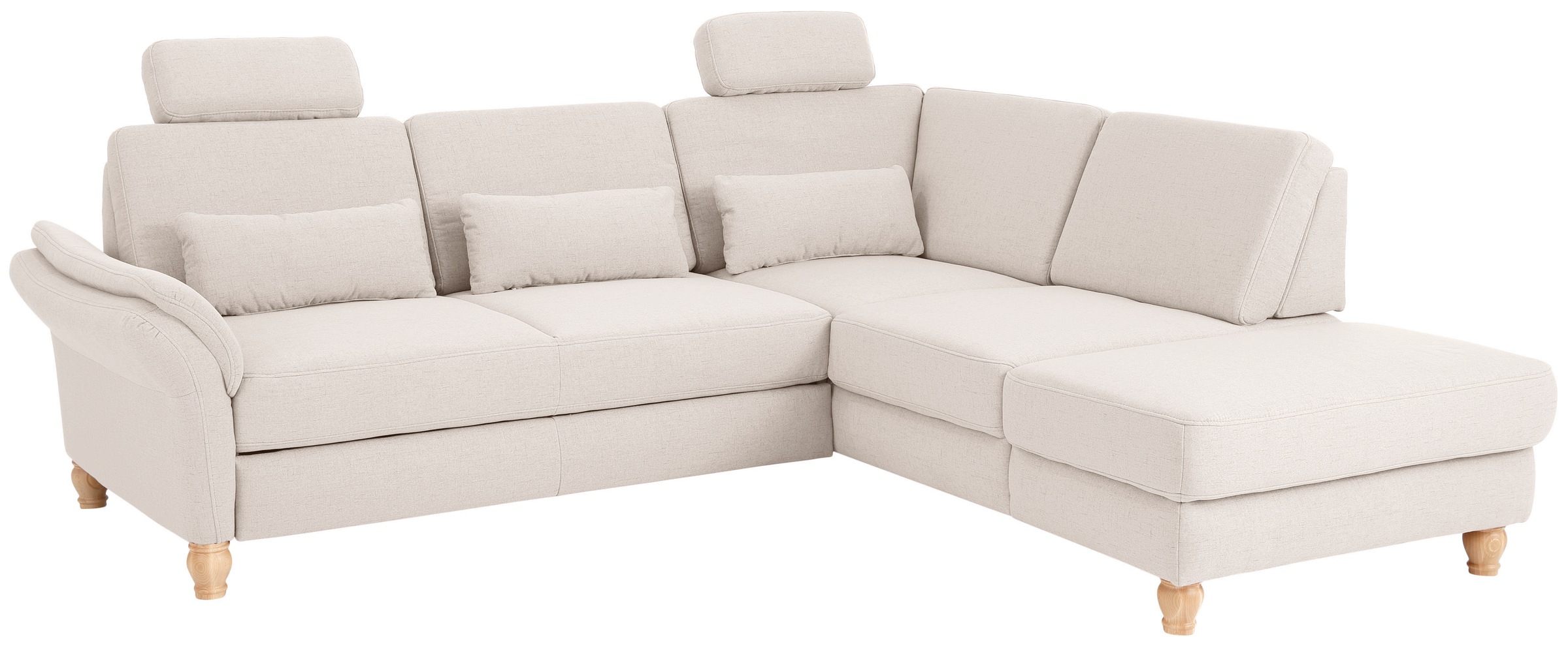 Home affaire Ecksofa »Palace L-Form«, incl. Sitztiefenverstellung, wahlweise mit Bettfunktion und Stauraum