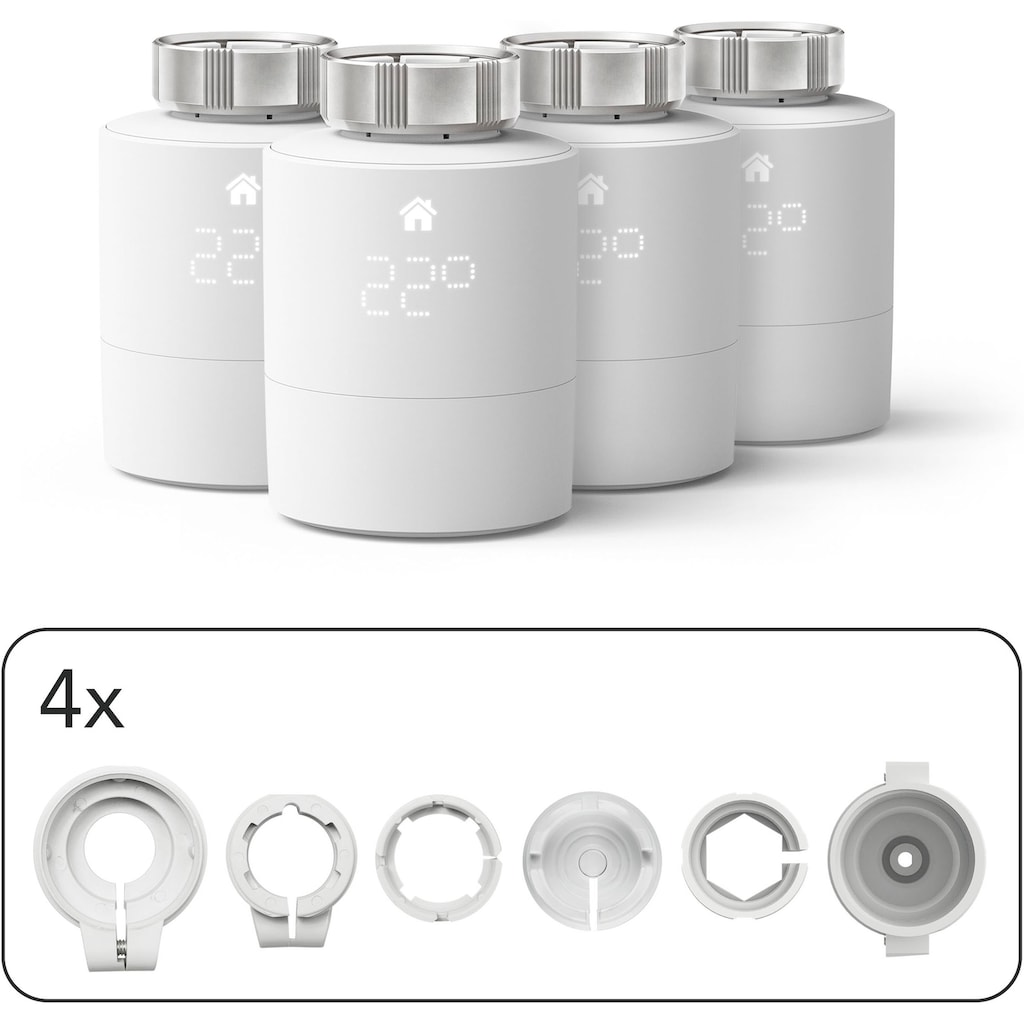 Tado Heizkörperthermostat »Smartes Heizkörper-Thermostat - Quattro Pack, zur Einzelraumsteuerung«