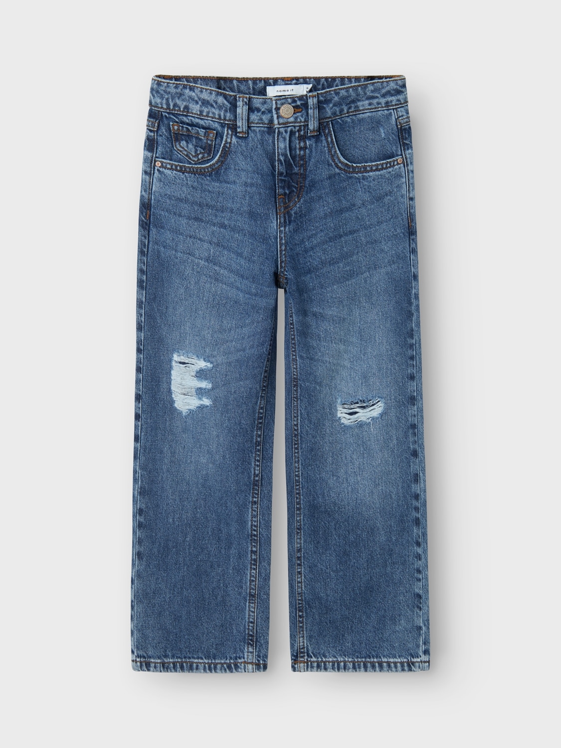 Name It 5-Pocket-Jeans »NKFROSE HW WIDE JEANS 141«, mit Destroyed Effekt