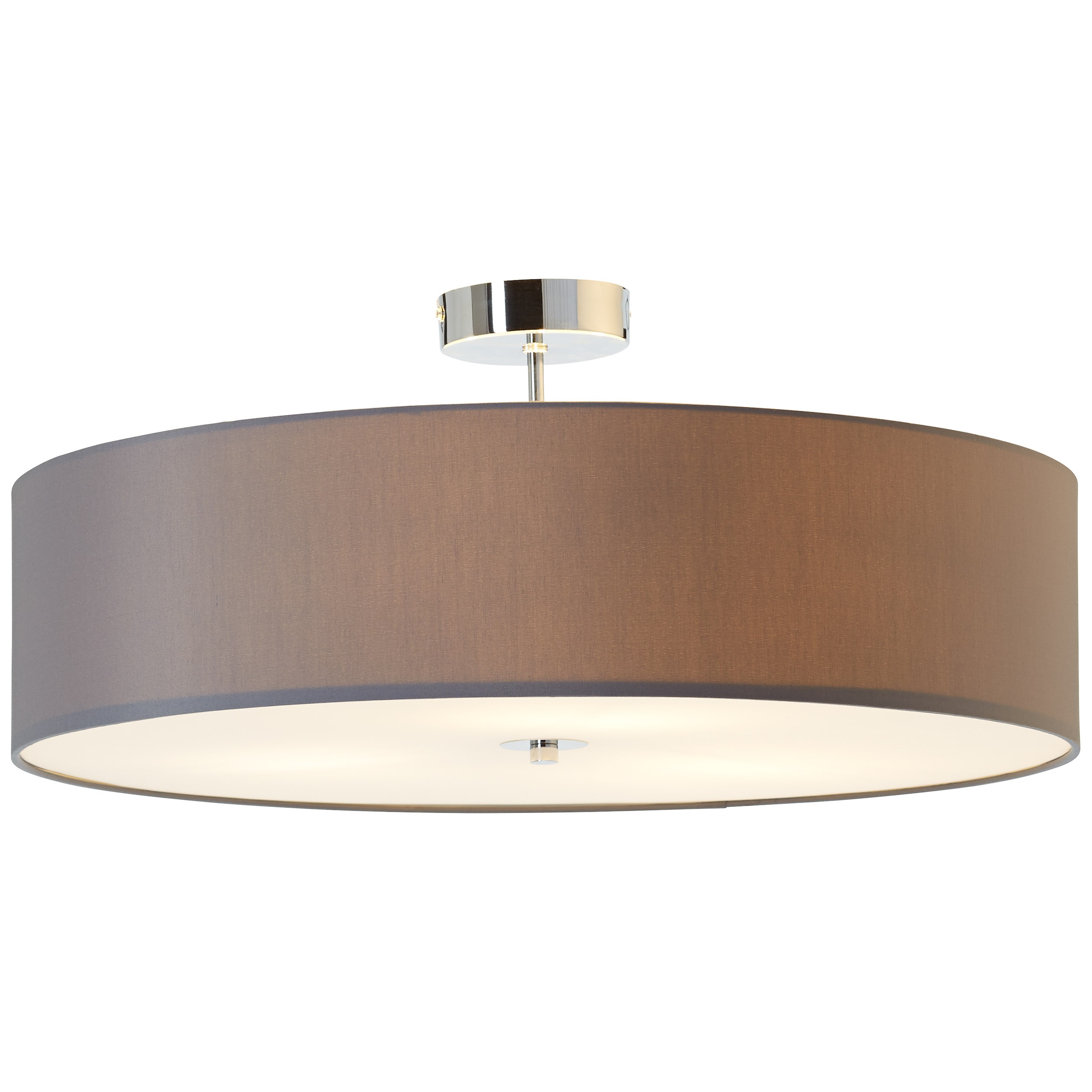 Brilliant Deckenleuchte »Andria«, 3 flammig, Leuchtmittel E27 ohne Leuchtmittel, mit Stoffschirm, 26,5 cm Höhe, Ø 60 cm, E27, Metall/Textil