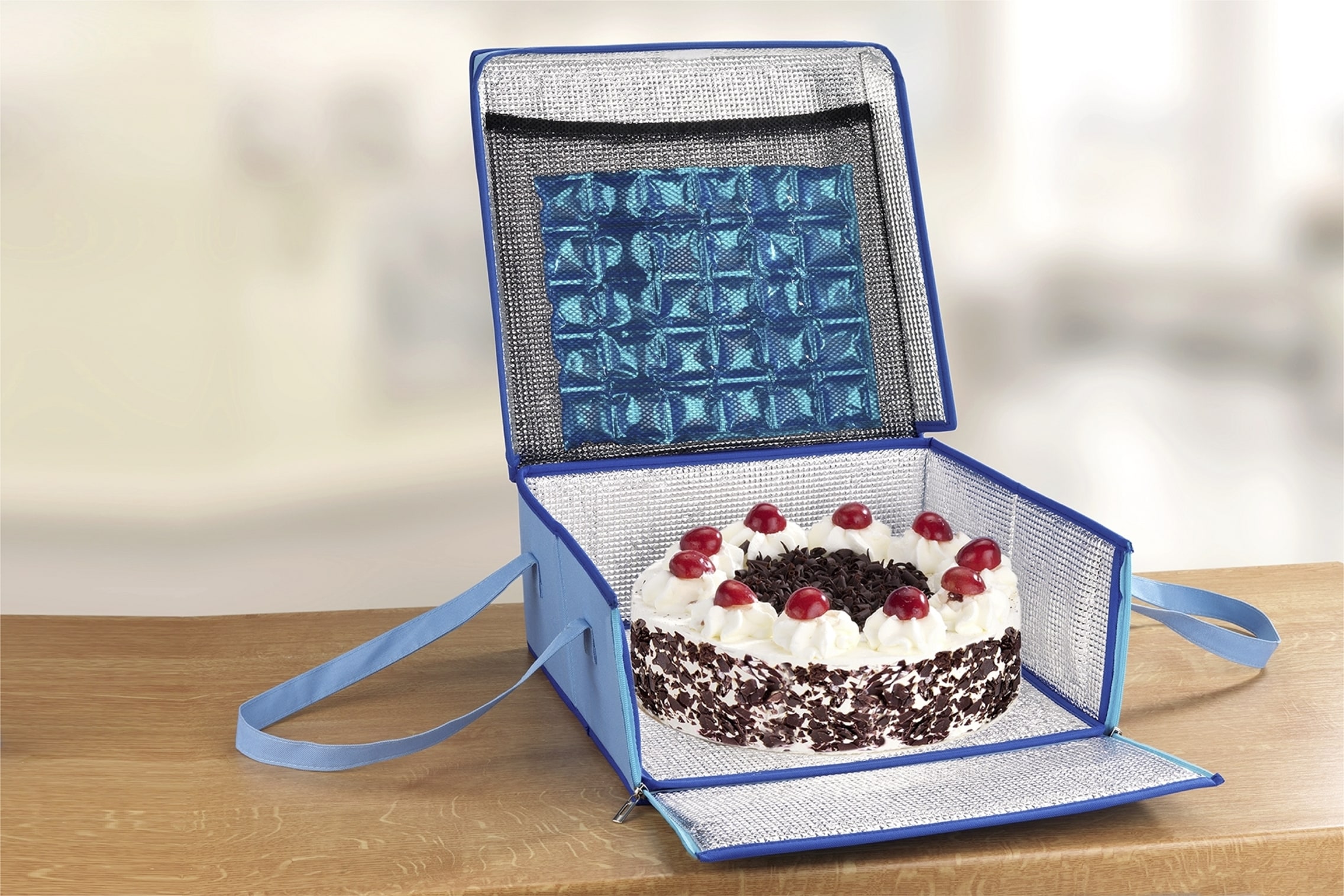 Maximex Kühltasche »BLAU«, Transporttasche mit Isolierschicht, für Kuchen, Kalt- und Warmspeisen