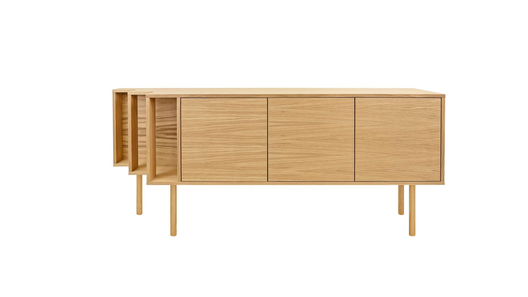 Woodman Sideboard »Shift«, mit Echtholzfurnier aus Eiche, Breite 189 cm, mit Push-to-Open, FSC®