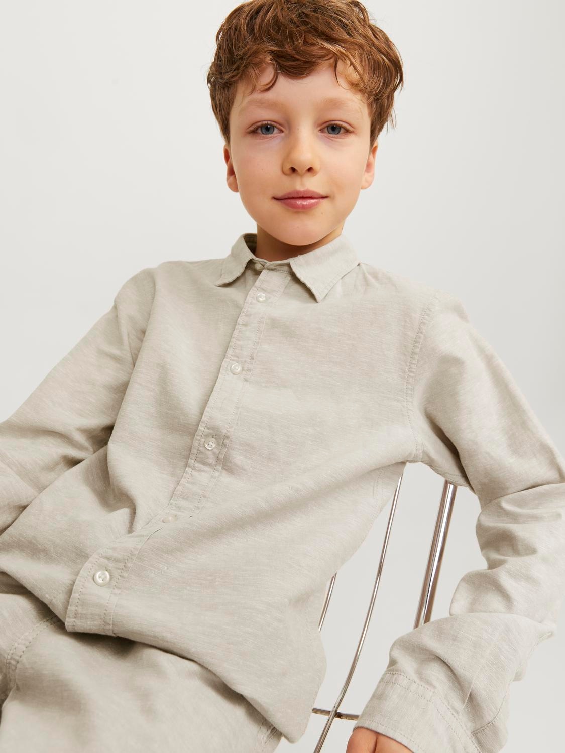 Jack & Jones Junior Langarmhemd »JJELINEN BLEND SHIRT LS SN JNR«