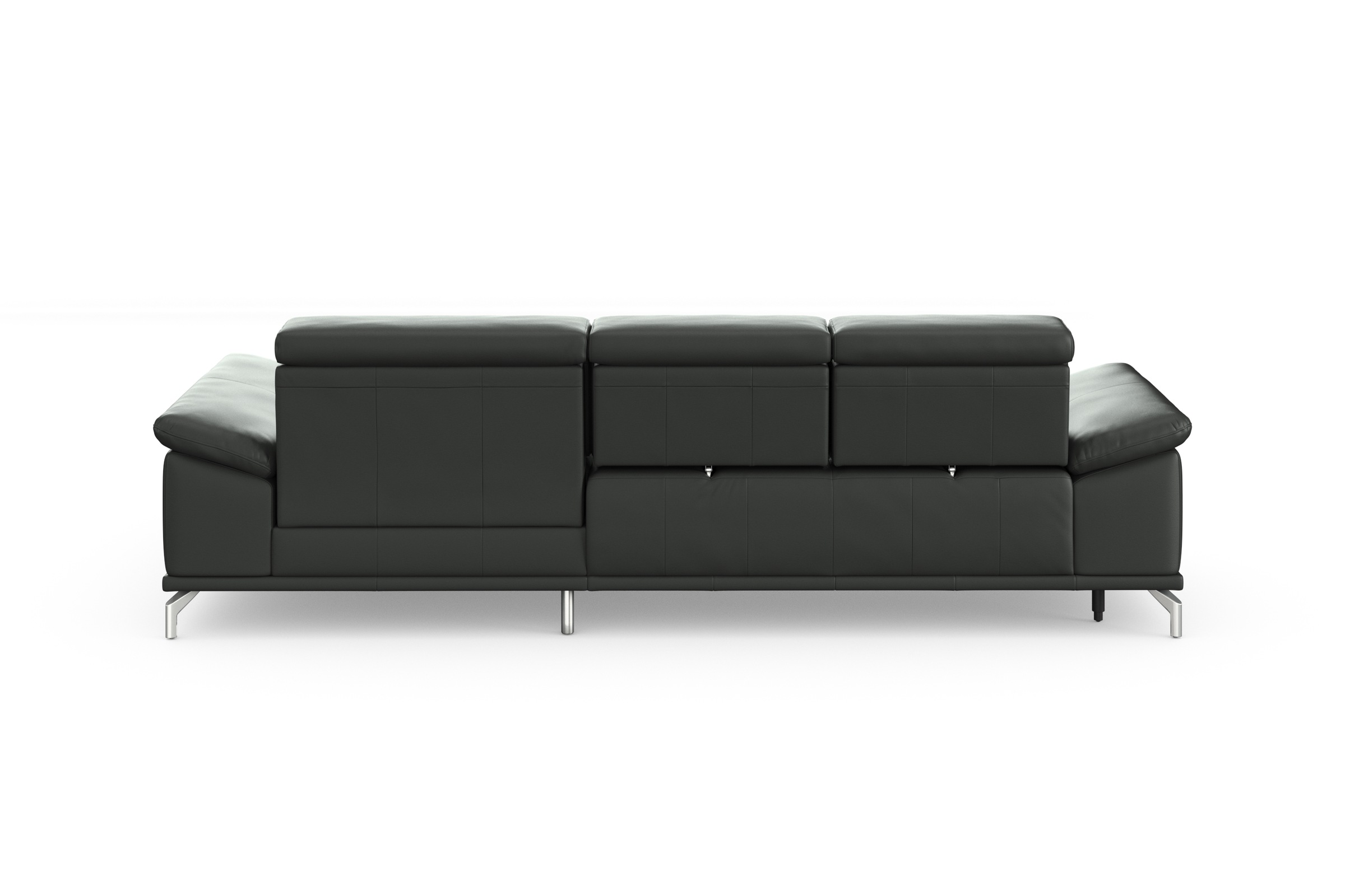 sit&more Ecksofa »Cabrio L-Form, mit Sitztiefenverstellung, Arm- und Kopfteilverstellung«, 2 Nierenkissen, Federkern, optional Bettfunktion und Stauraum