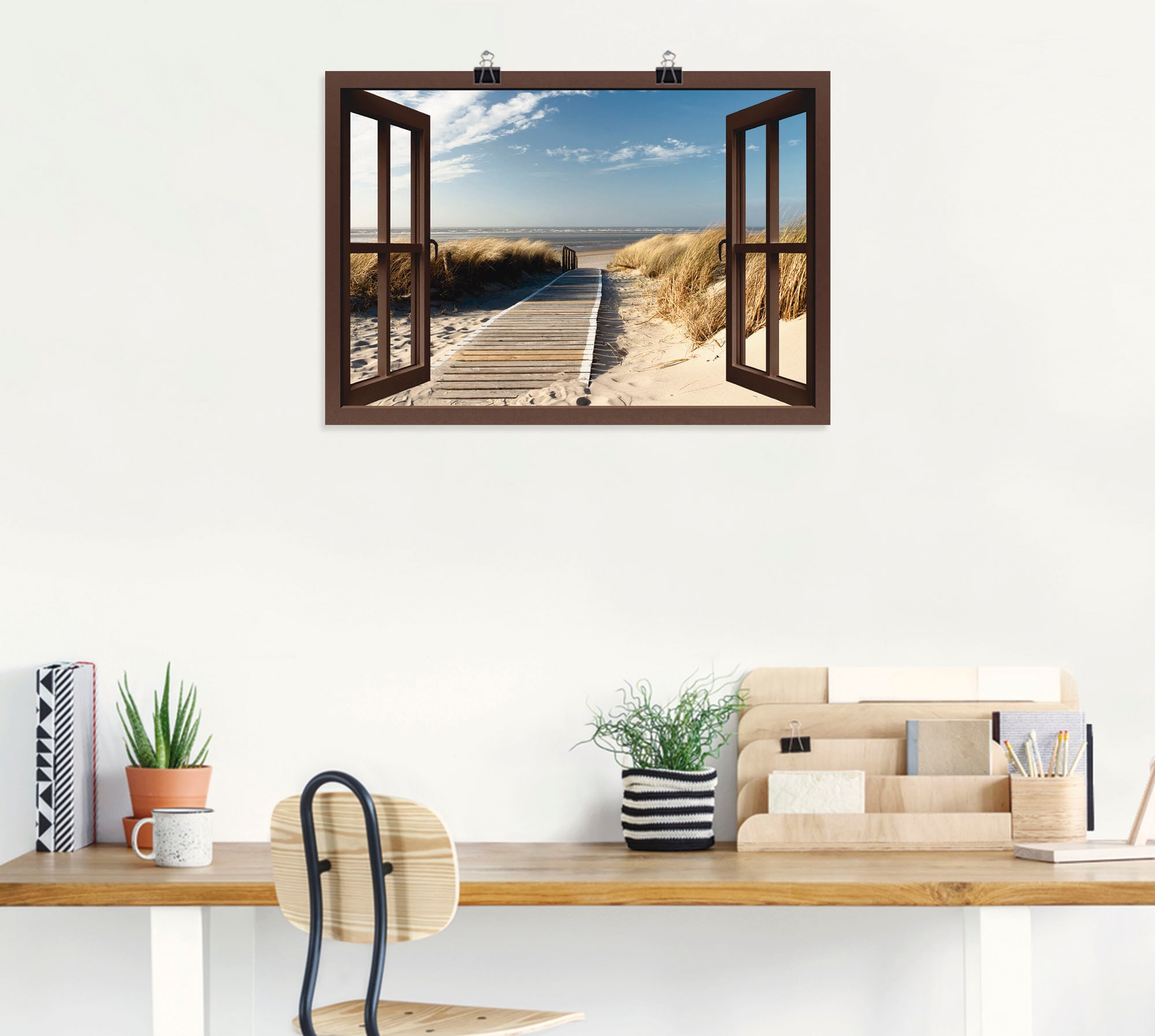 Leinwandbild, Langeoog«, (1 »Fensterblick als online kaufen Nordseestrand Fensterblick, Artland Grössen oder auf | Jelmoli-Versand Wandbild in Wandaufkleber versch. Poster St.),
