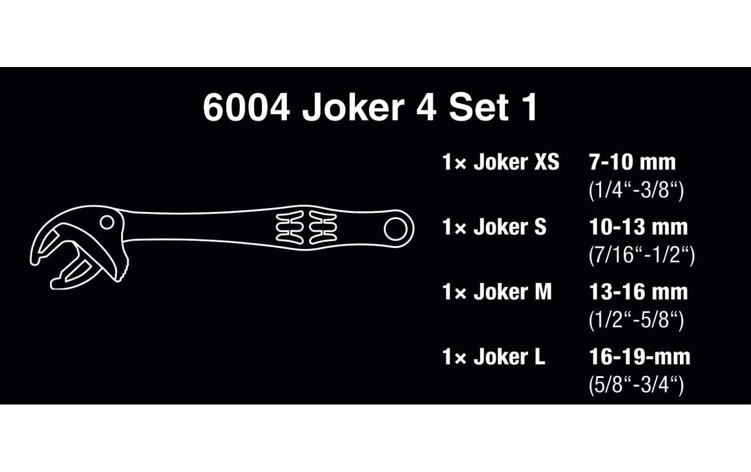 Wera Gabelschlüssel »6004 Joker 4 Set 1, selbstjustierend«